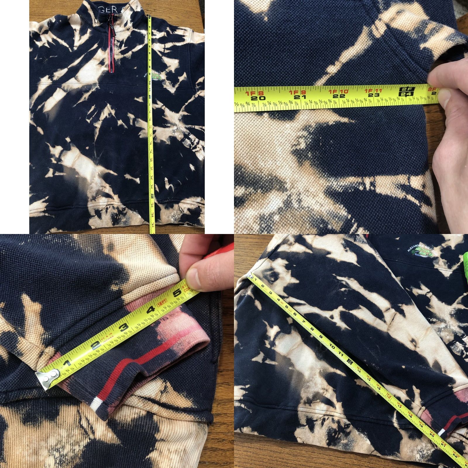 Tommy Hilfiger VINTAGE Tommy Hilfiger 1/4 Zip Pullover Tie Dye Blue Mens XL 90s Size US XL / EU 56 / 4 - 8 Thumbnail
