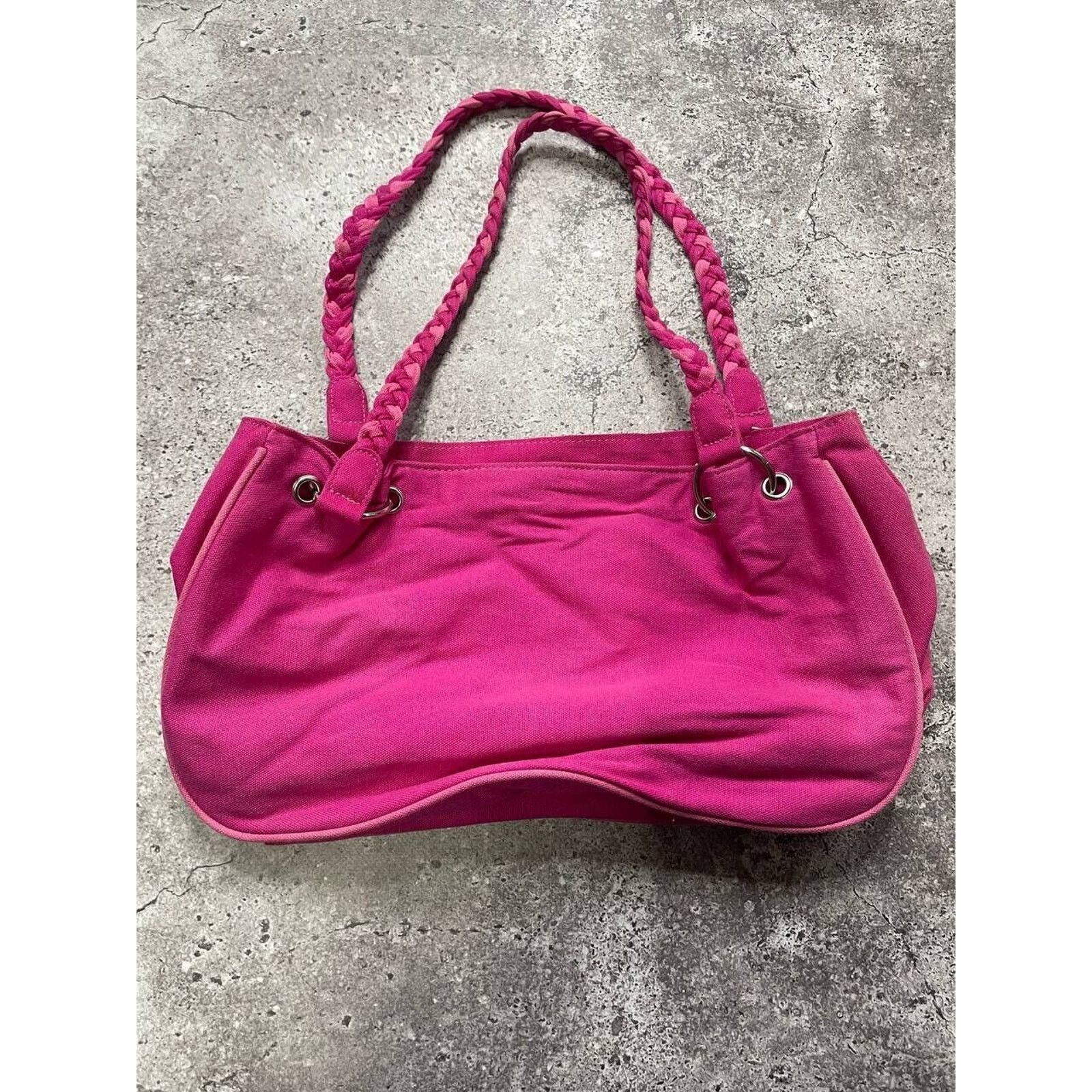 Lacoste × Vintage Vintage Pink Lacoste Parfums Tote Bag Satin Lining Braided Size ONE SIZE - 3 Thumbnail