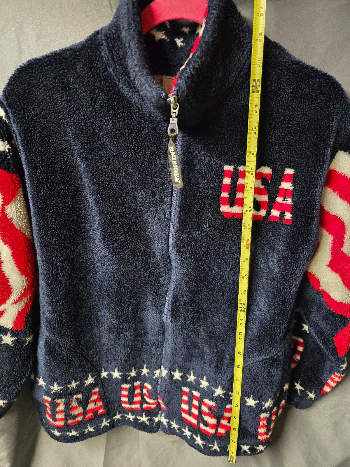 Other Black Mountain USA Flag Jacket Womens L Plush Fleece RARE Size L / US 10 / IT 46 - 7 Thumbnail
