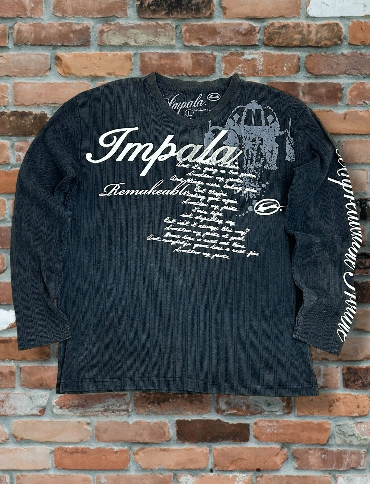 20471120 × Hysteric Glamour × Japanese Brand Streetwear IMPALA Brand Quotes Massive Evidence Conflict Size US L / EU 52-54 / 3 - 1 Thumbnail