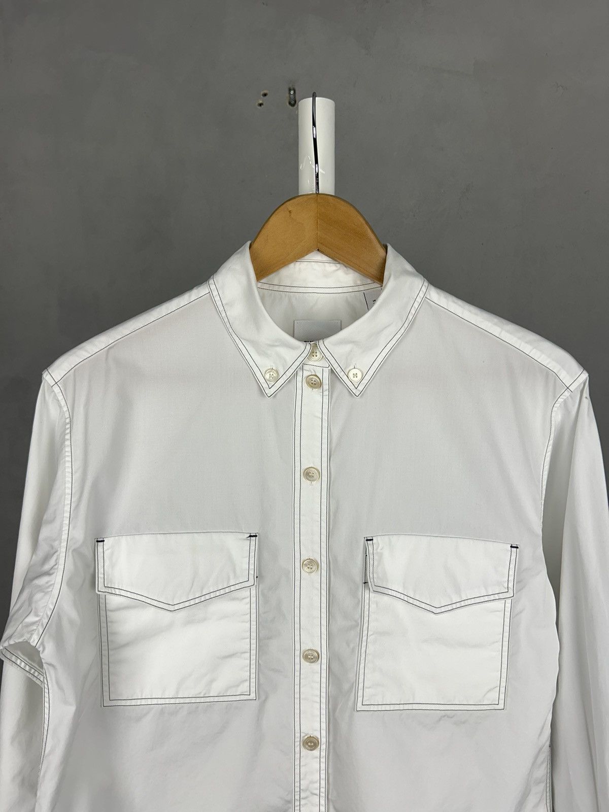 Burberry Burberry White Button Down Shirt Contrast Stitch Logo Tape Size XS / US 0-2 / IT 36-38 - 5 Thumbnail