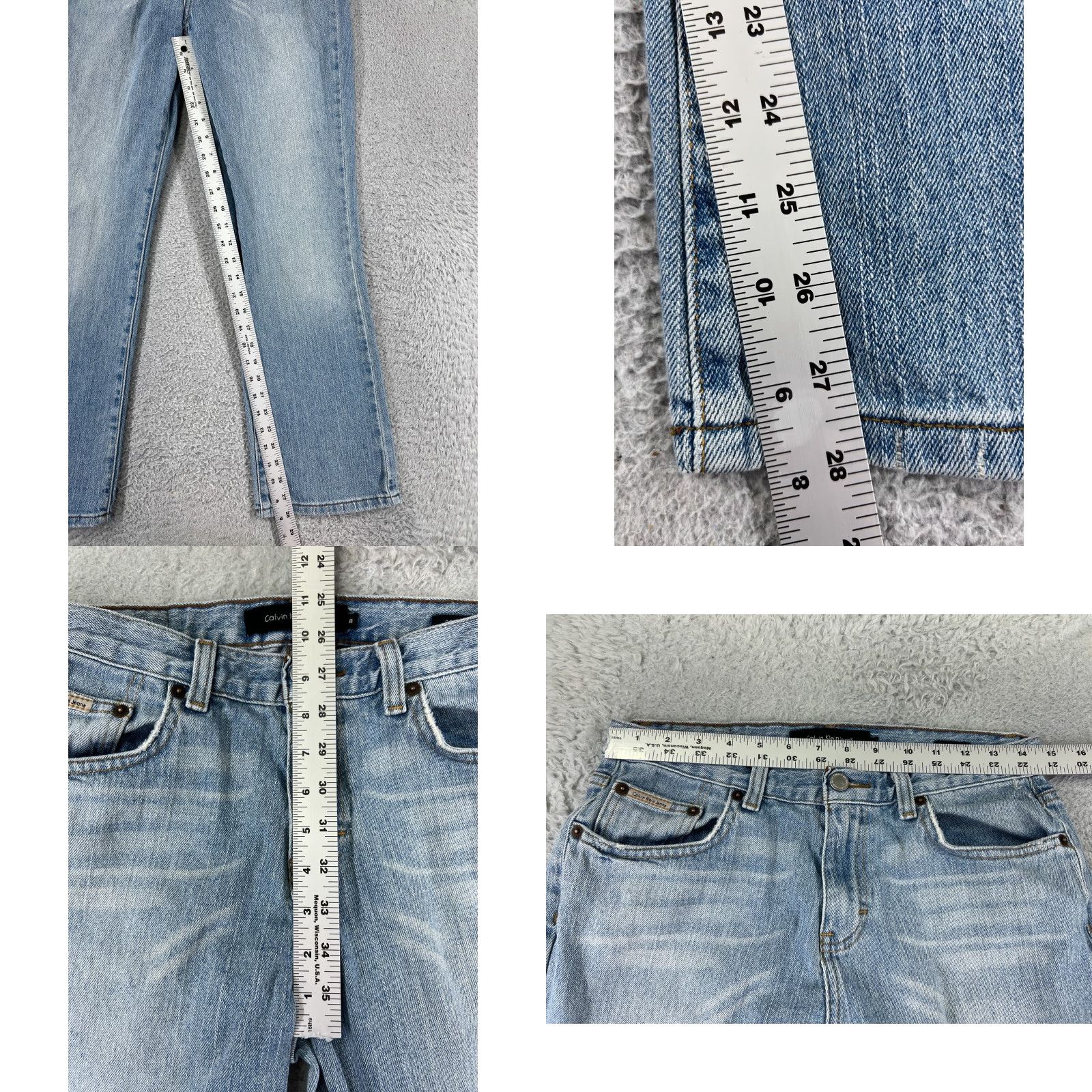 Calvin Klein Calvin Klein Pants Women 8 Blue Jeans Denim Boot Cut Mid Rise 27x28 Cotton Blend Size 30" / US 8 / IT 44 - 8 Thumbnail