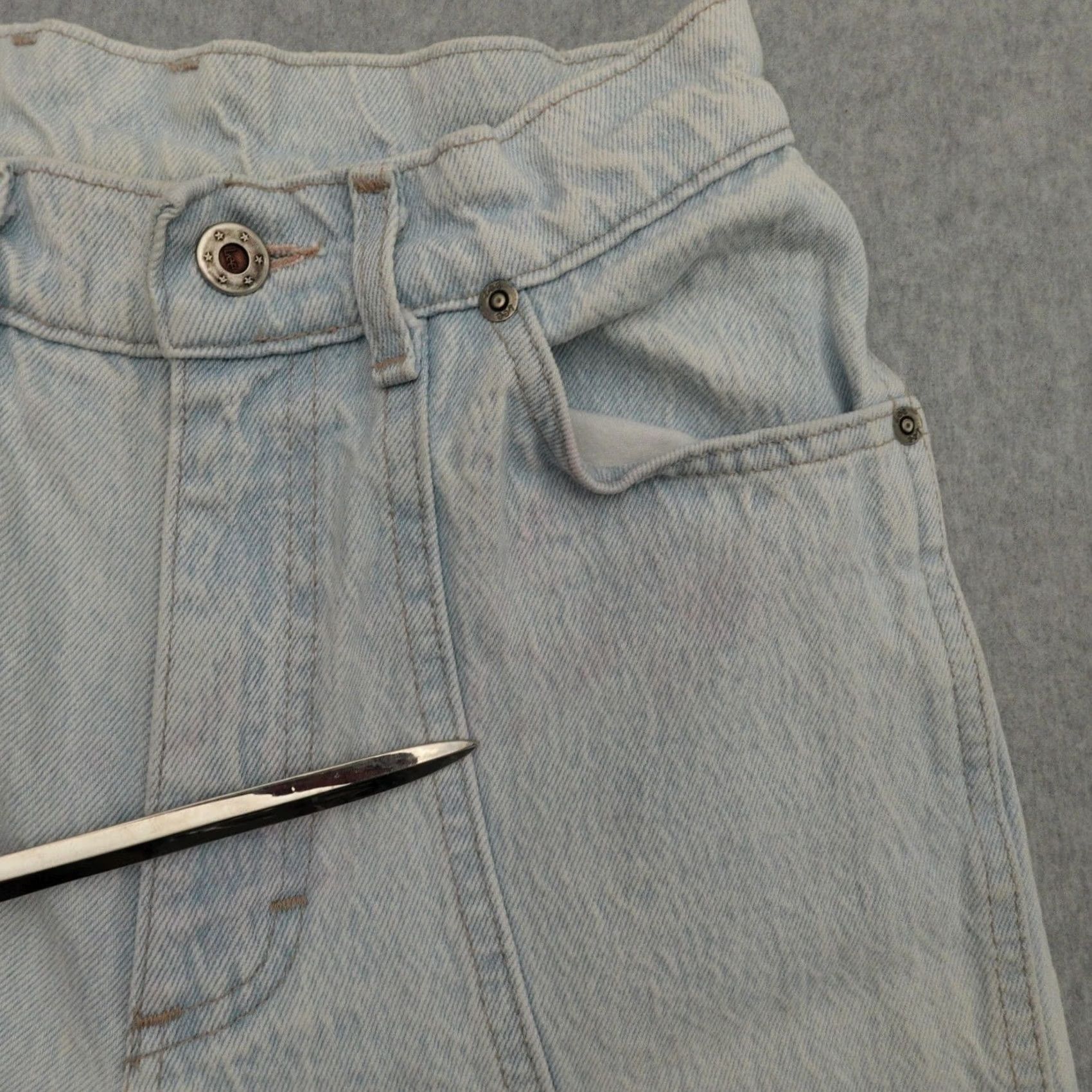 Lee Vtg Lee Jeans Pants Denim Acid Wash Tapered Womens Juniors 7 (7X28) *SEE PICS Size 28" / US 6 / IT 42 - 4 Thumbnail