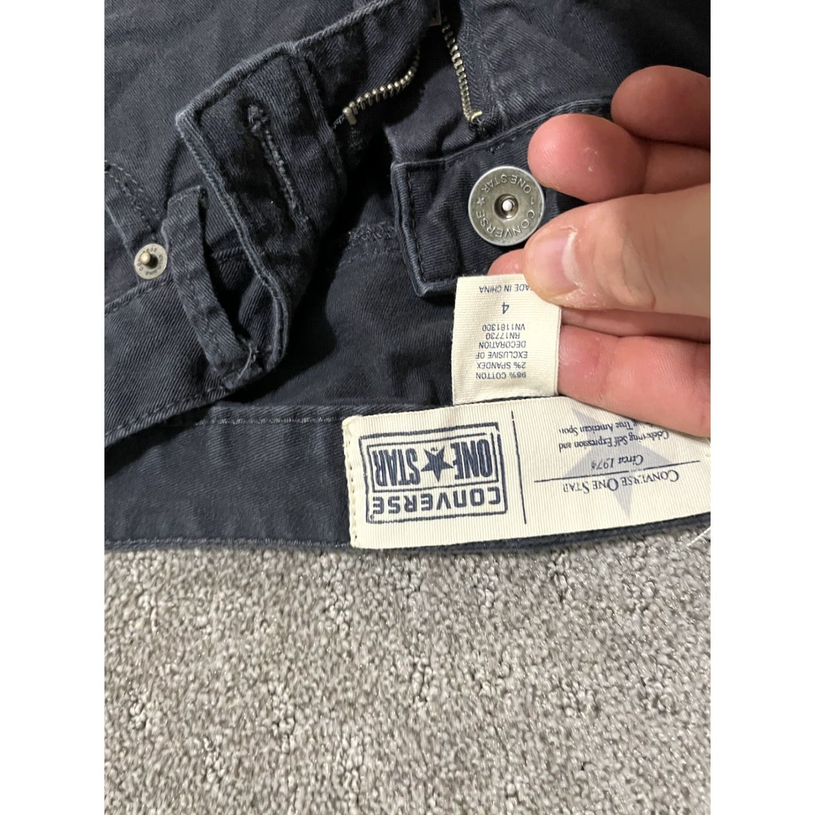 Converse VINTAGE CONVERSE ONE STAR Denim Jeans Woman Size 4 Medium Wash Blue Stretch Cotton Spandex Women 30in Inseam 4 Womens Jeans Size 27" / US 4 / IT 40 - 5 Thumbnail