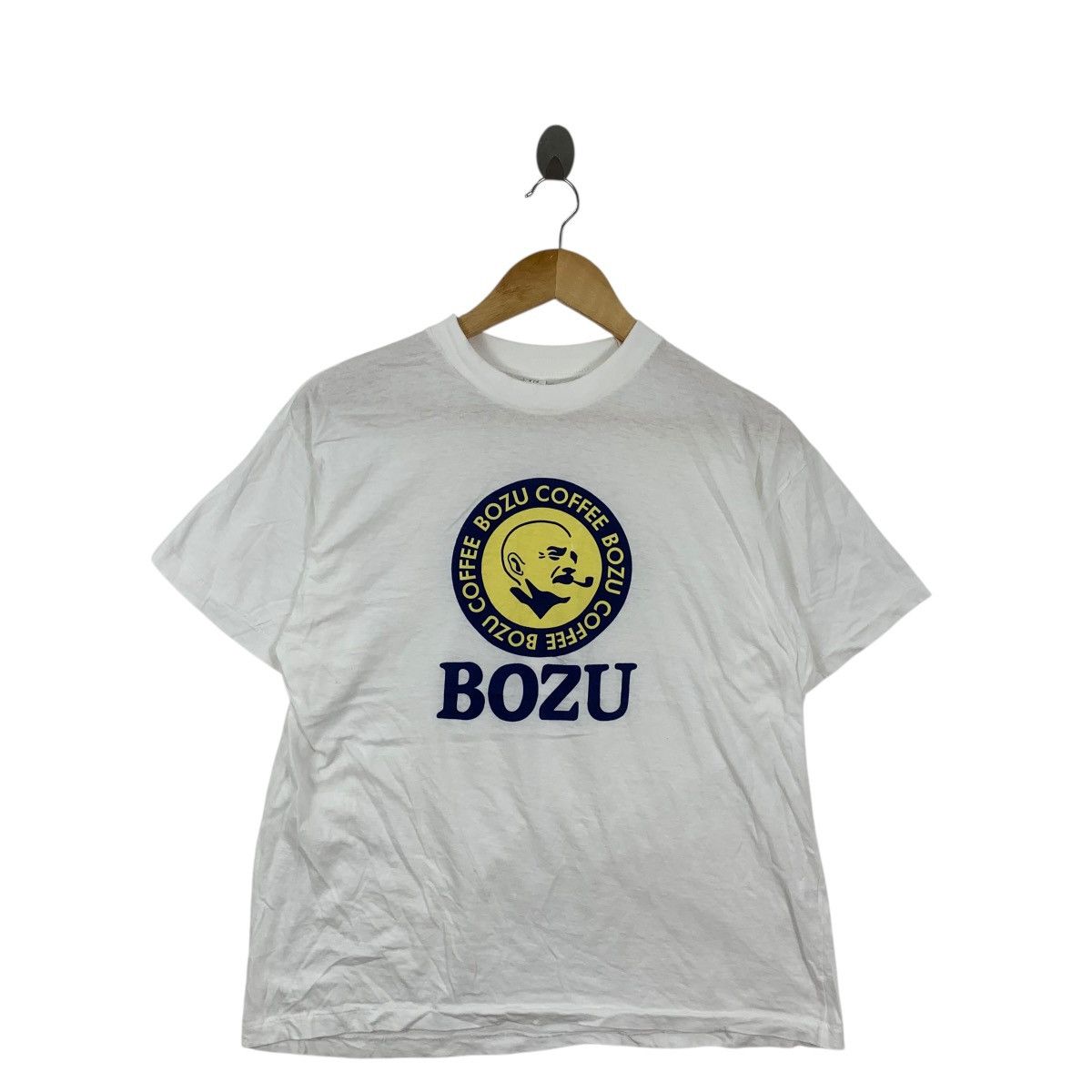 Vintage Vintage 80’ BOZU COFFEE JAPAN Shounji Temple Tee Shirt Top Size US L / EU 52-54 / 3 - 4 Thumbnail
