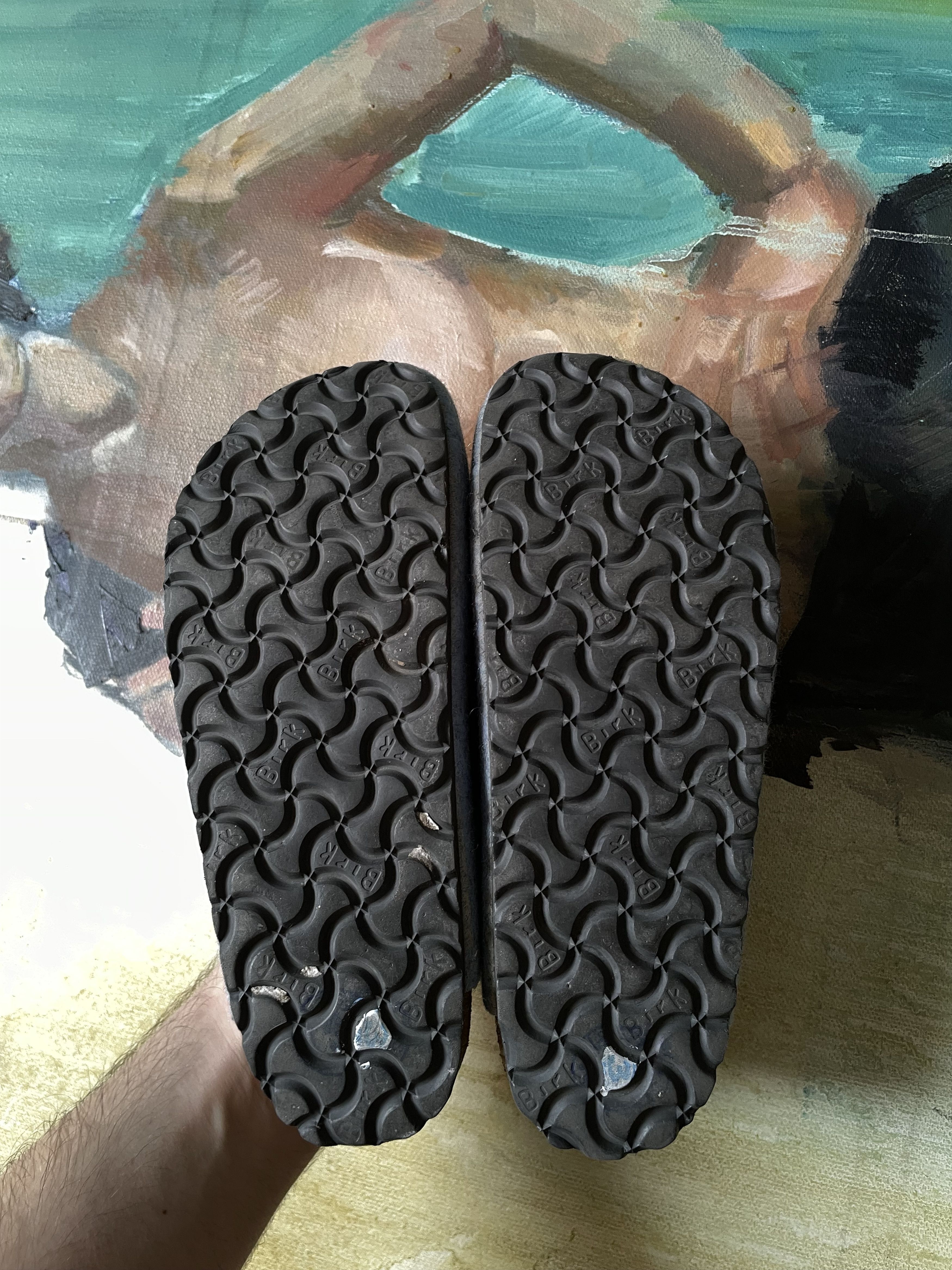 Birkenstock Birkenstock Amsterdam Wool Felt Slip On Clogs Light Blue Size US 5 / EU 37 - 4 Thumbnail