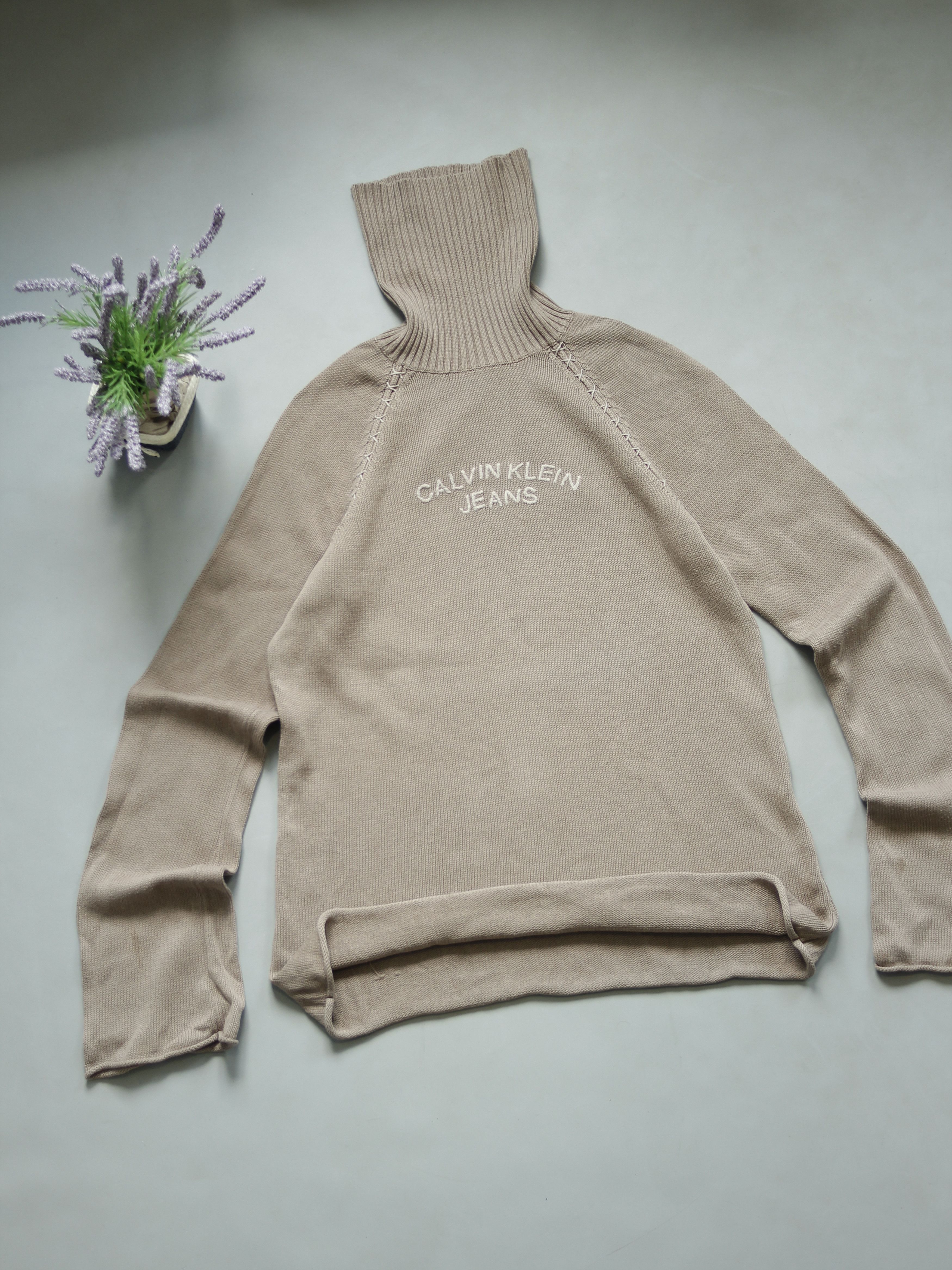 Calvin Klein Calvin Klein Jeans Embroided Logo Knit Sweat Oversize Mens M Size US M / EU 48-50 / 2 - 1 Thumbnail