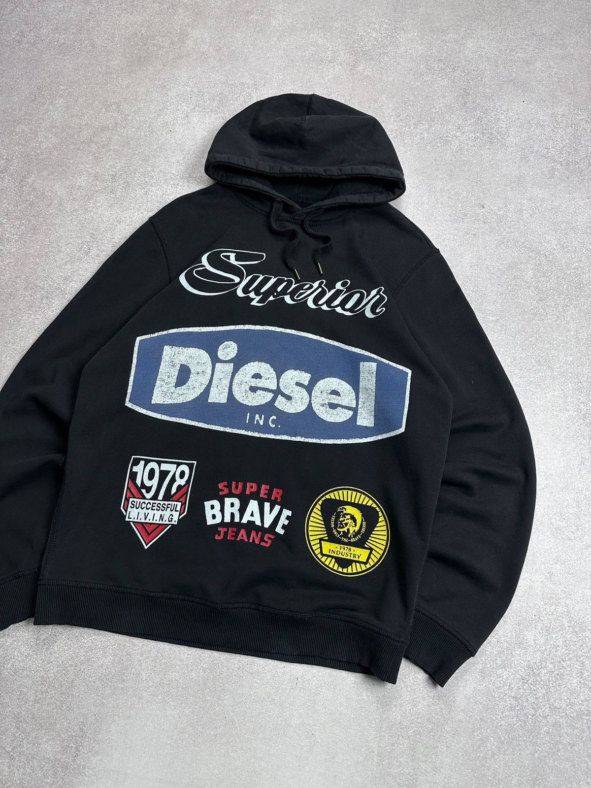 Diesel Vintage Diesel Big Logo Boxy Hoodie M Size US M / EU 48-50 / 2 - 2 Thumbnail