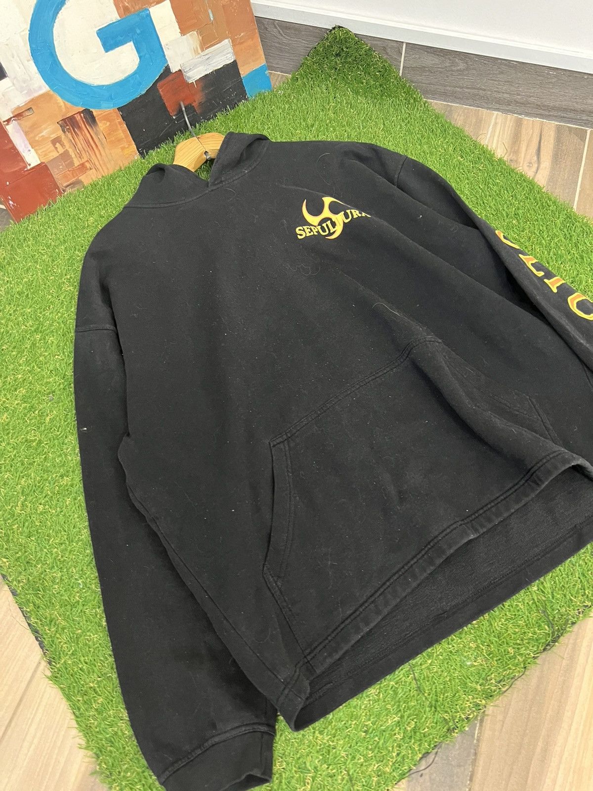 Band Tees Vintage 1993 / 1998 Sepultura Rock Band Hoodie Size US L / EU 52-54 / 3 - 13 Thumbnail