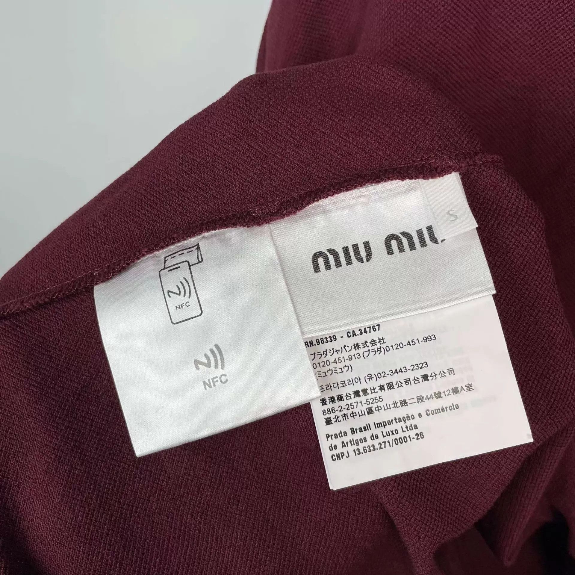 Miu Miu MIU MIU knit short sleeve women's S burgundy 97 New Size S / US 4 / IT 40 - 5 Thumbnail