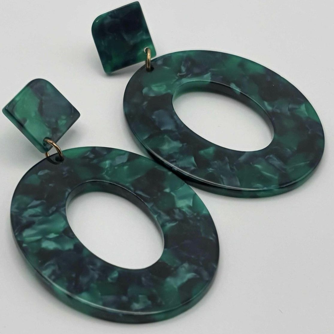 Other Green Forest Marble Drops Earrings Size ONE SIZE - 4 Thumbnail