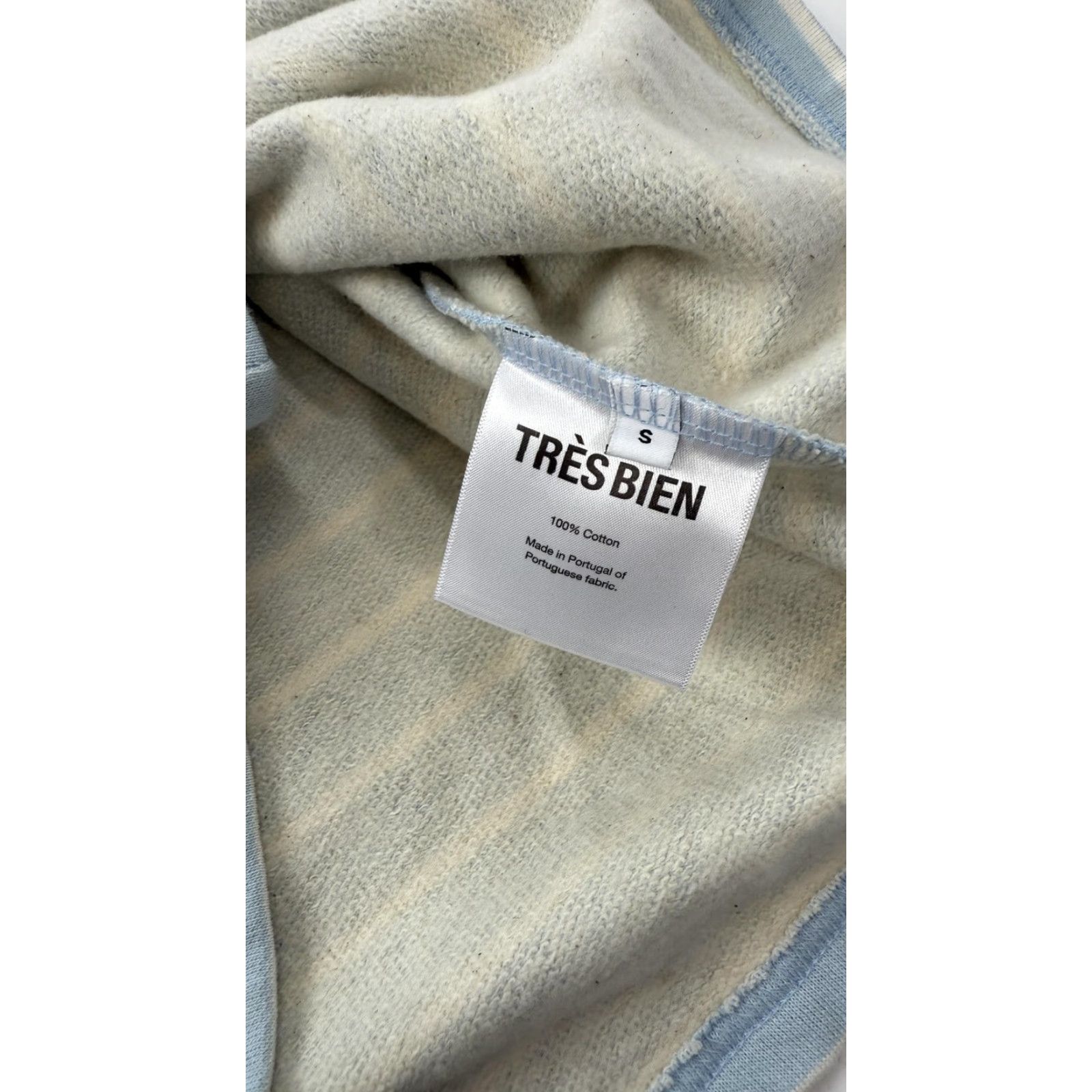 Vintage Très Bien Pullover Sweater Mens Small Blue White Striped Half Zip Mock Neck Size US S / EU 44-46 / 1 - 5 Thumbnail