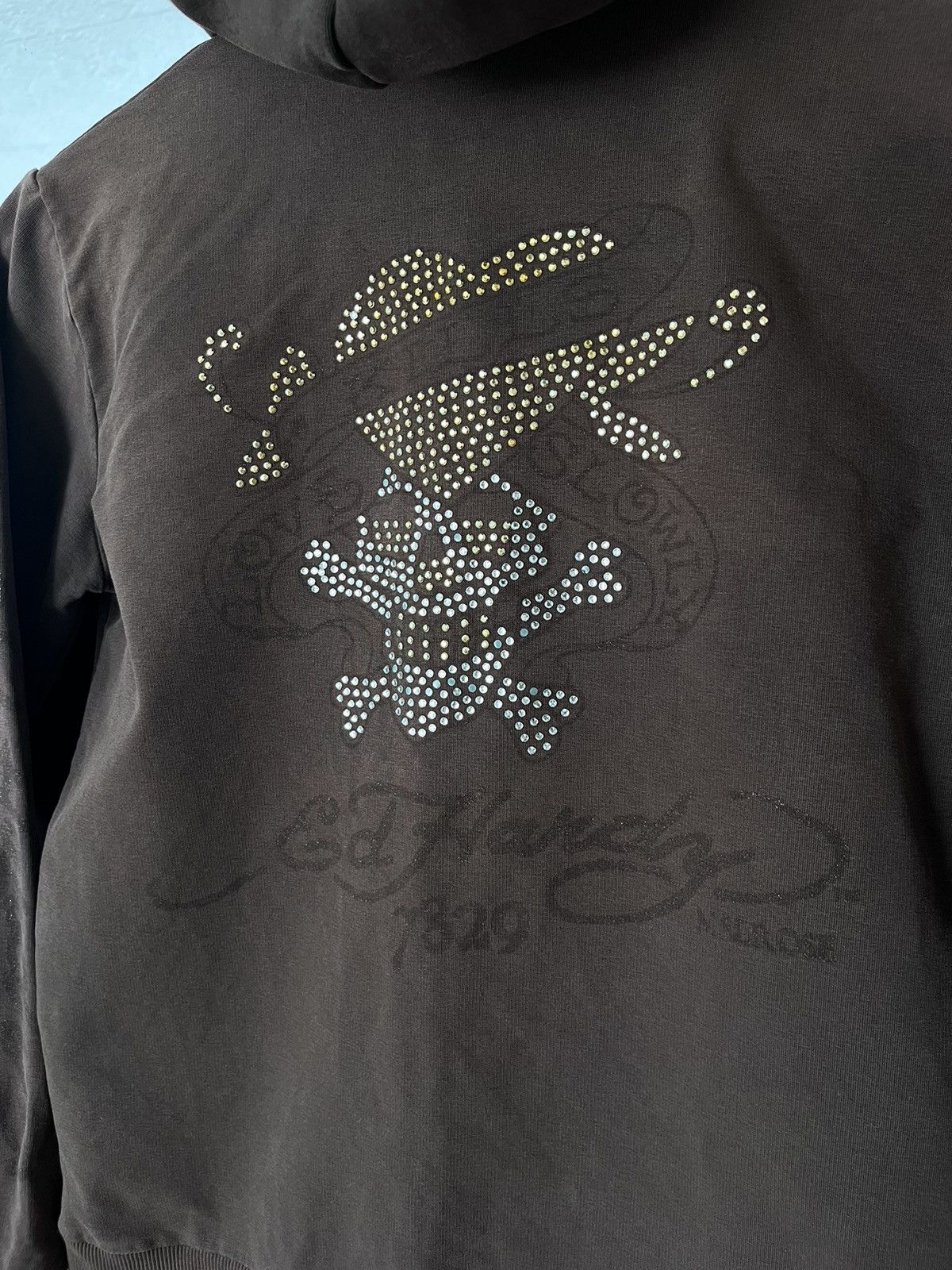 Ed Hardy 🤎Brown Vintage Ed Hardy Zip Up Hoodie Y2k Women’s Size S / US 4 / IT 40 - 7 Thumbnail
