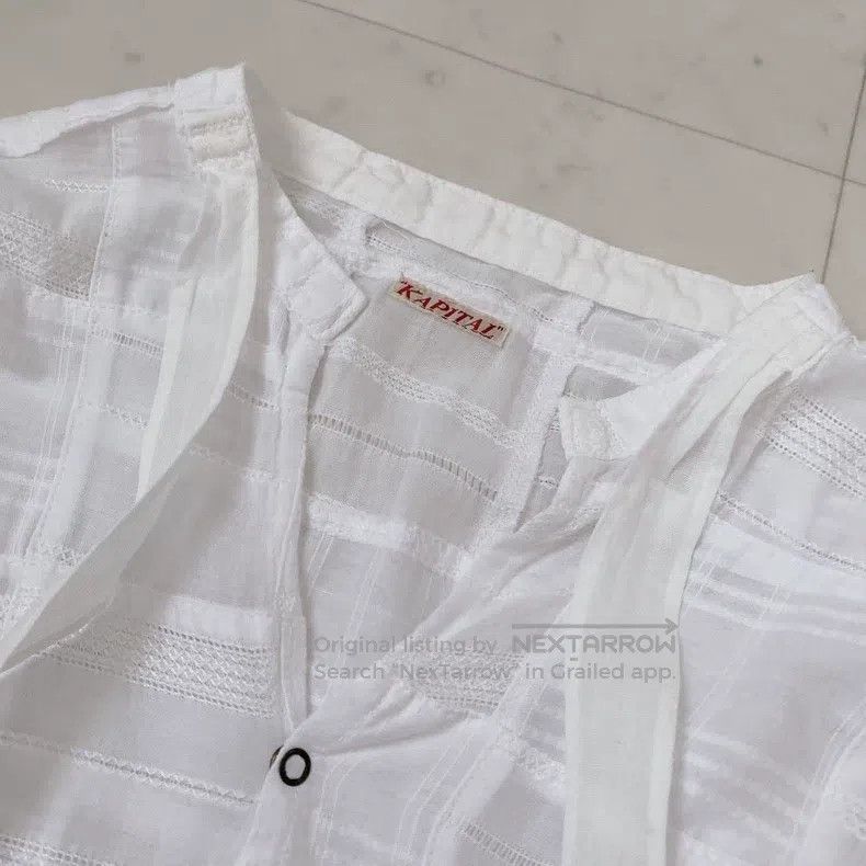 Kapital Kapital Bow lace pullover cotton shirt Size US XS / EU 42 / 0 - 3 Thumbnail