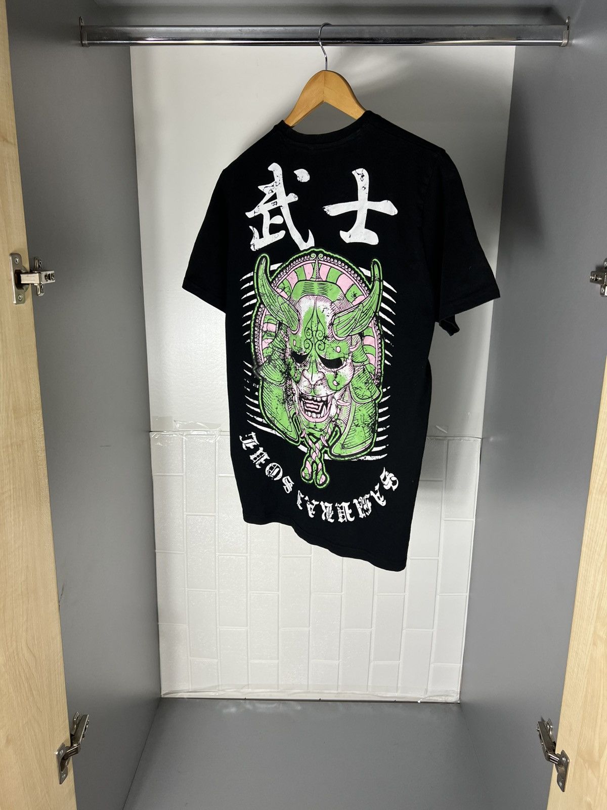 Japanese Brand VERY RARE YAKUZA SAMURAI DEMON MASK DOUBLE PRINTED T-SHIRT Size US L / EU 52-54 / 3 - 4 Thumbnail