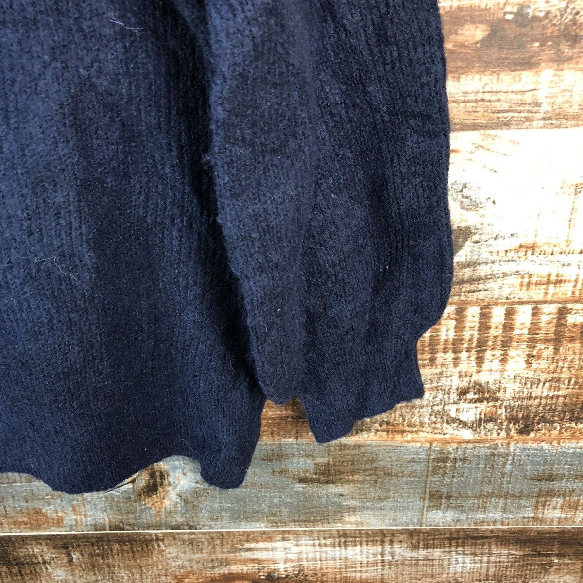 Japanese Brand Colza Dark Blue Cardigan Knitwear #A2201 Size US M / EU 48-50 / 2 - 16 Thumbnail