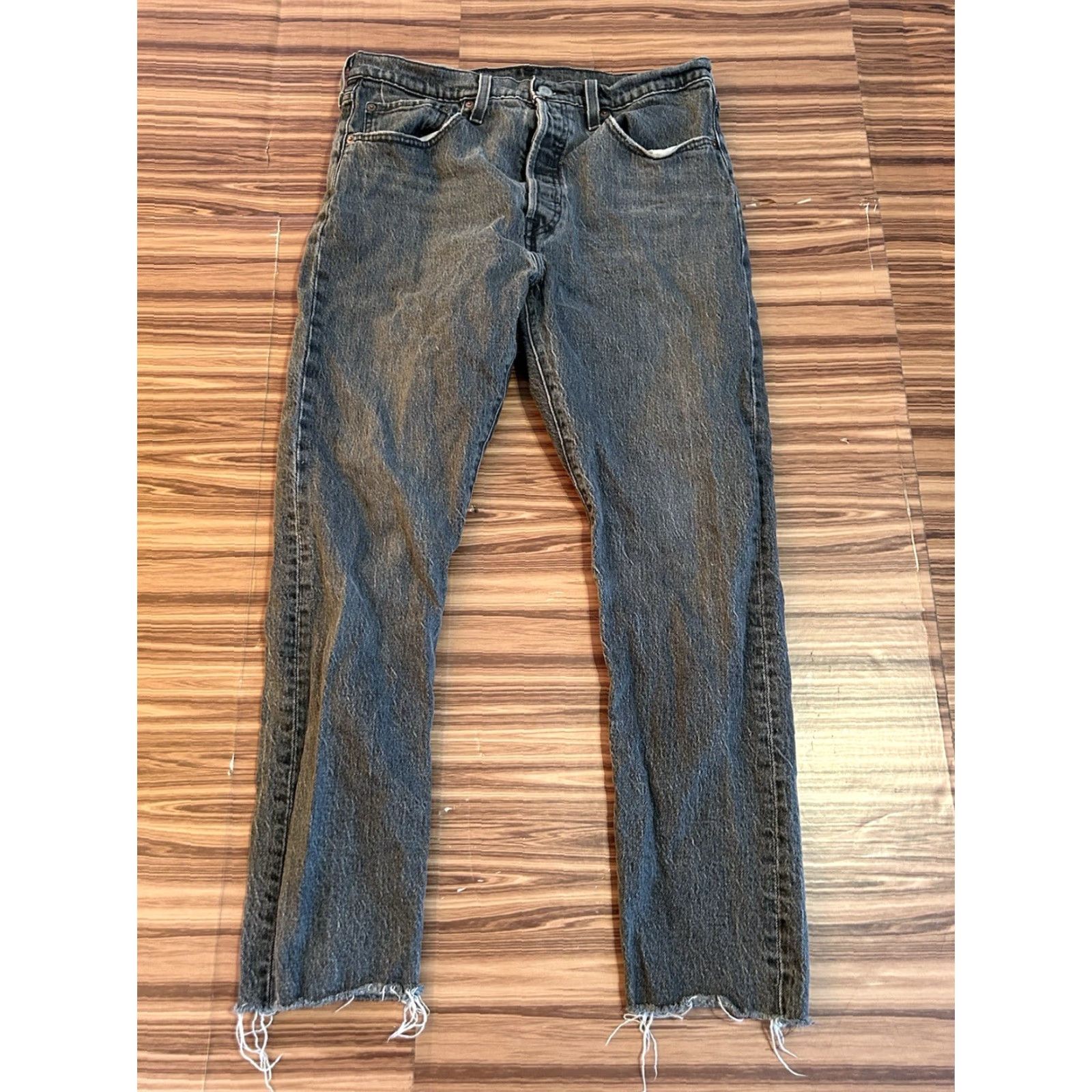 Levi's VINTAGE Levi's 501 Jeans Womens Gray Button Fly Denim Size 31x28 Size 24" / US 00 / IT 34 - 2 Thumbnail