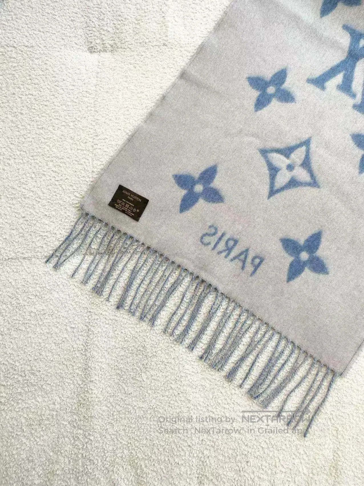 Louis Vuitton Louis Vuitton Reversible cashmere fringed scarf| Size ONE SIZE - 3 Thumbnail