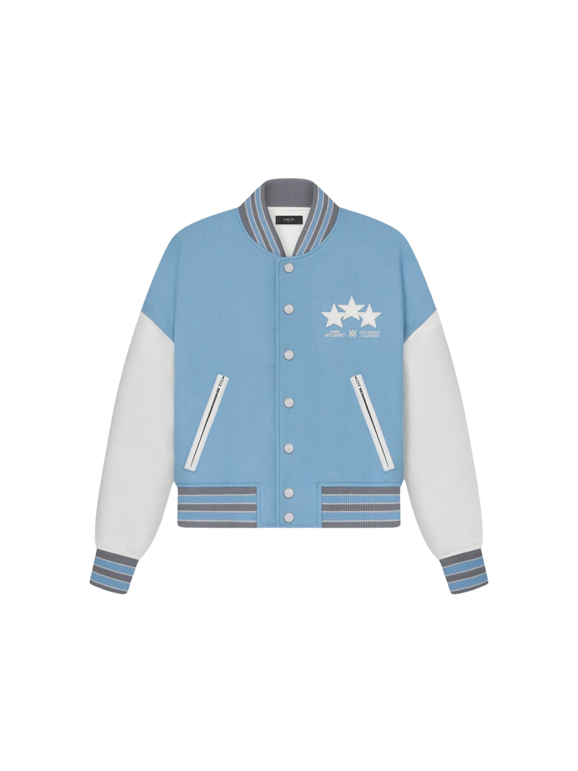 oc11z0325 Stars Varsity Bomber Jacket in Multicolor