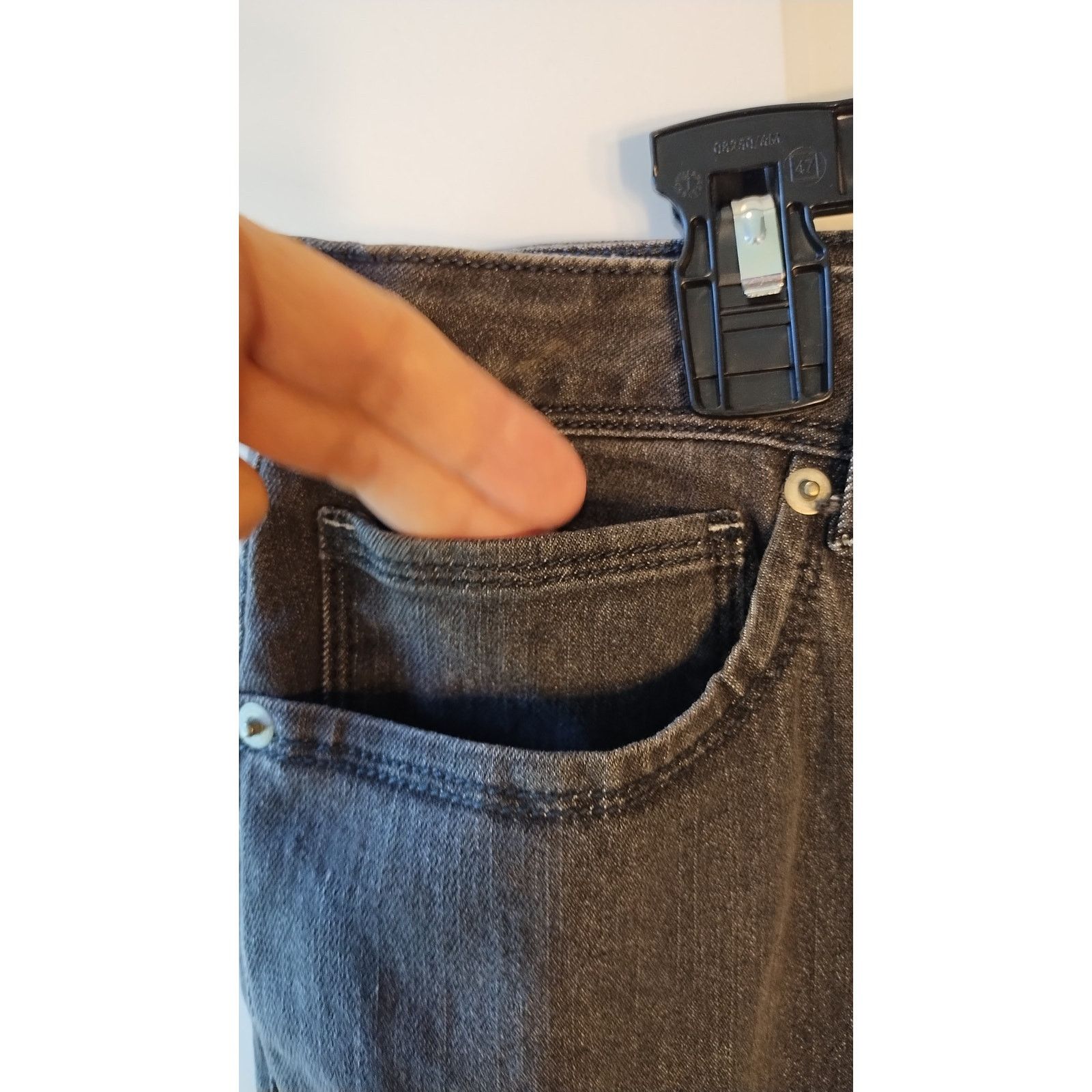 Bacco Bucci Baccini Women Stretch Straight Leg Gray Denim Jeans Size 14 Size 36" / US 14 / IT 50 - 3 Thumbnail