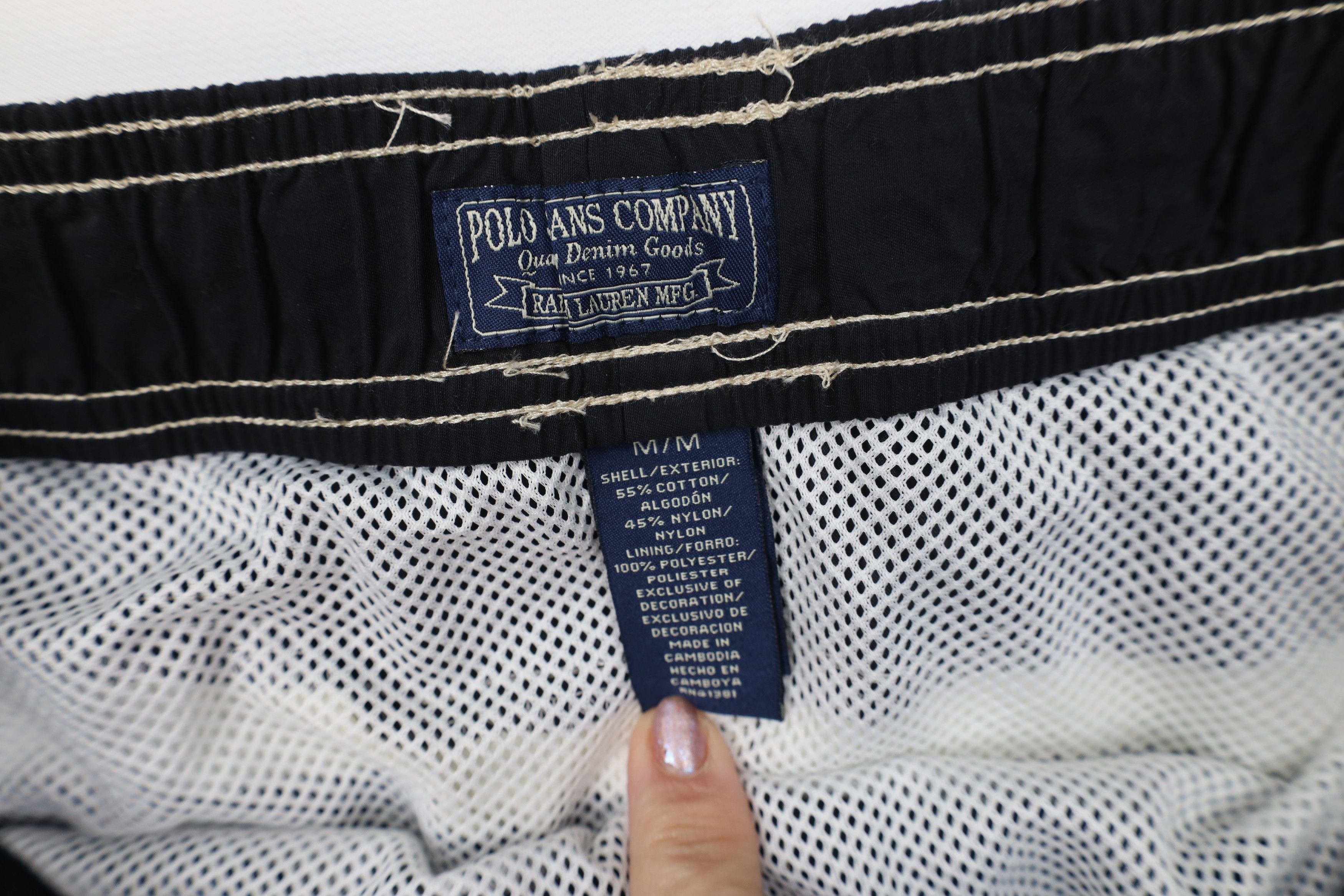 Ralph Lauren Deadstock Vintage 90s Ralph Lauren USA Flag Lined Shorts Size US 32 / EU 48 - 9 Thumbnail