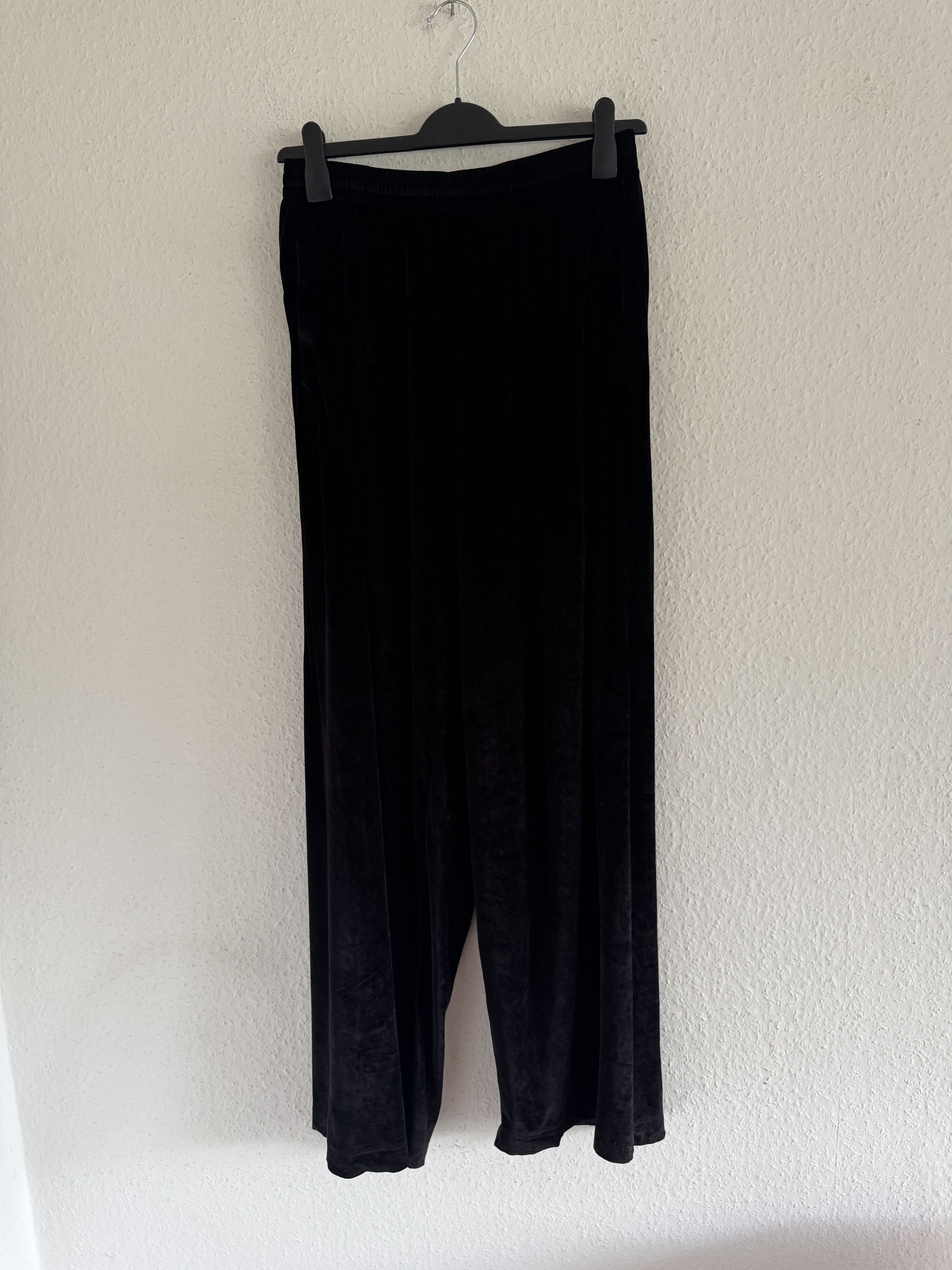 Balenciaga Velvet Wide-Leg Pants Black Size US 32 / EU 48 - 1 Thumbnail