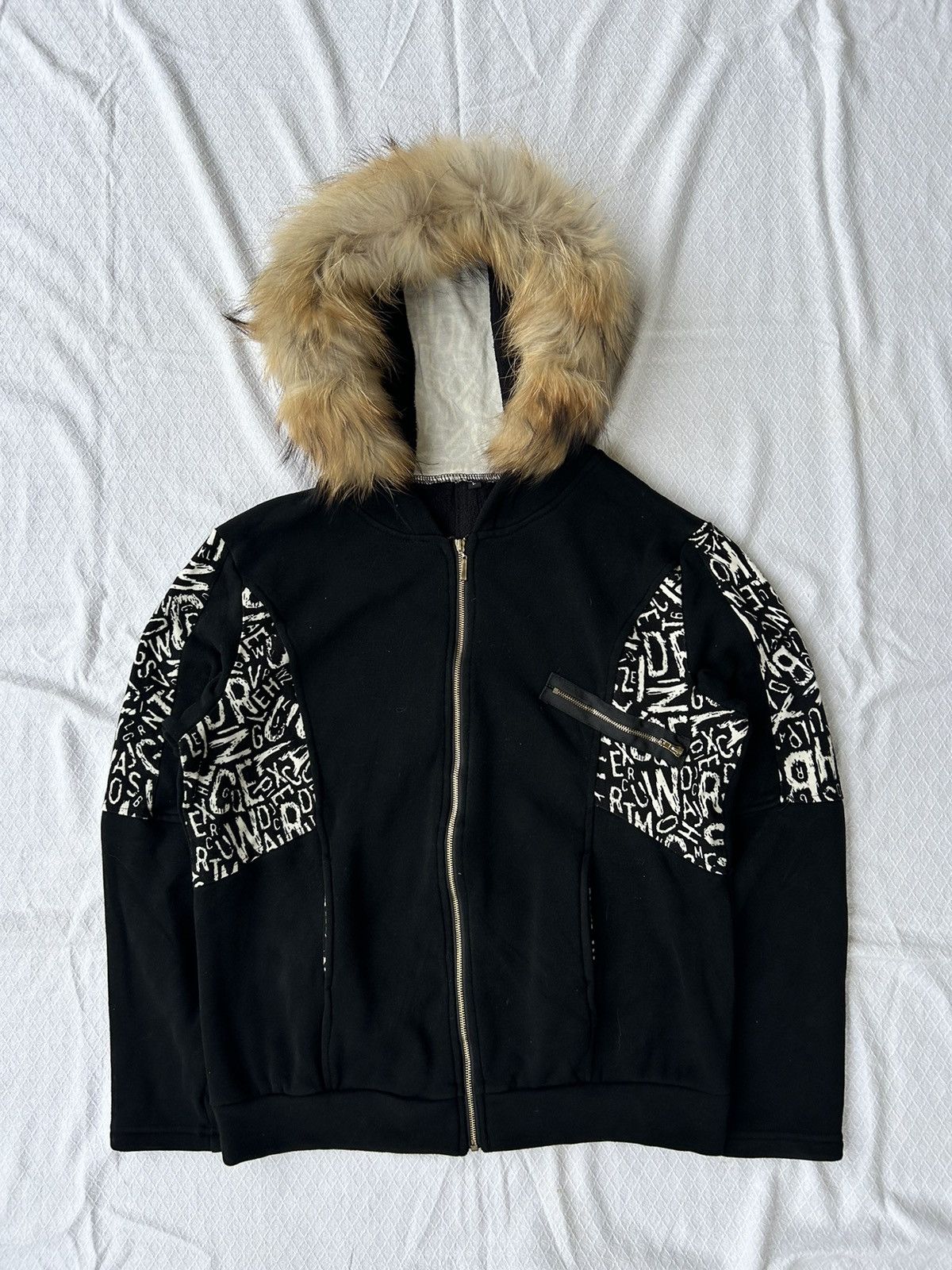 Fur zip hoodie poem style Ifsixwasnine lgb