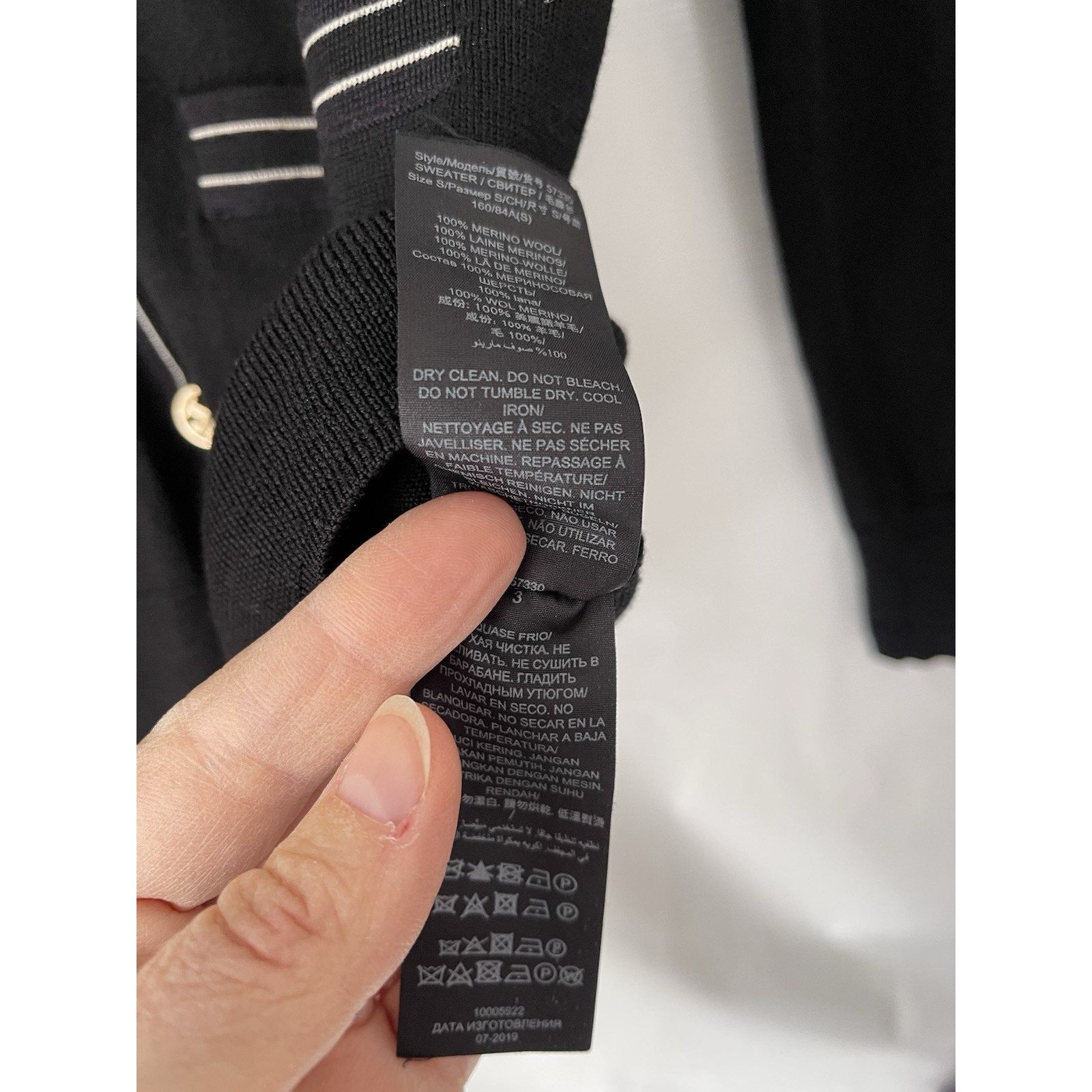 Tory Burch Tory Burch Madeline 100% Merino Wool V-Neck Black Cardigan S Size S / US 4 / IT 40 - 7 Thumbnail