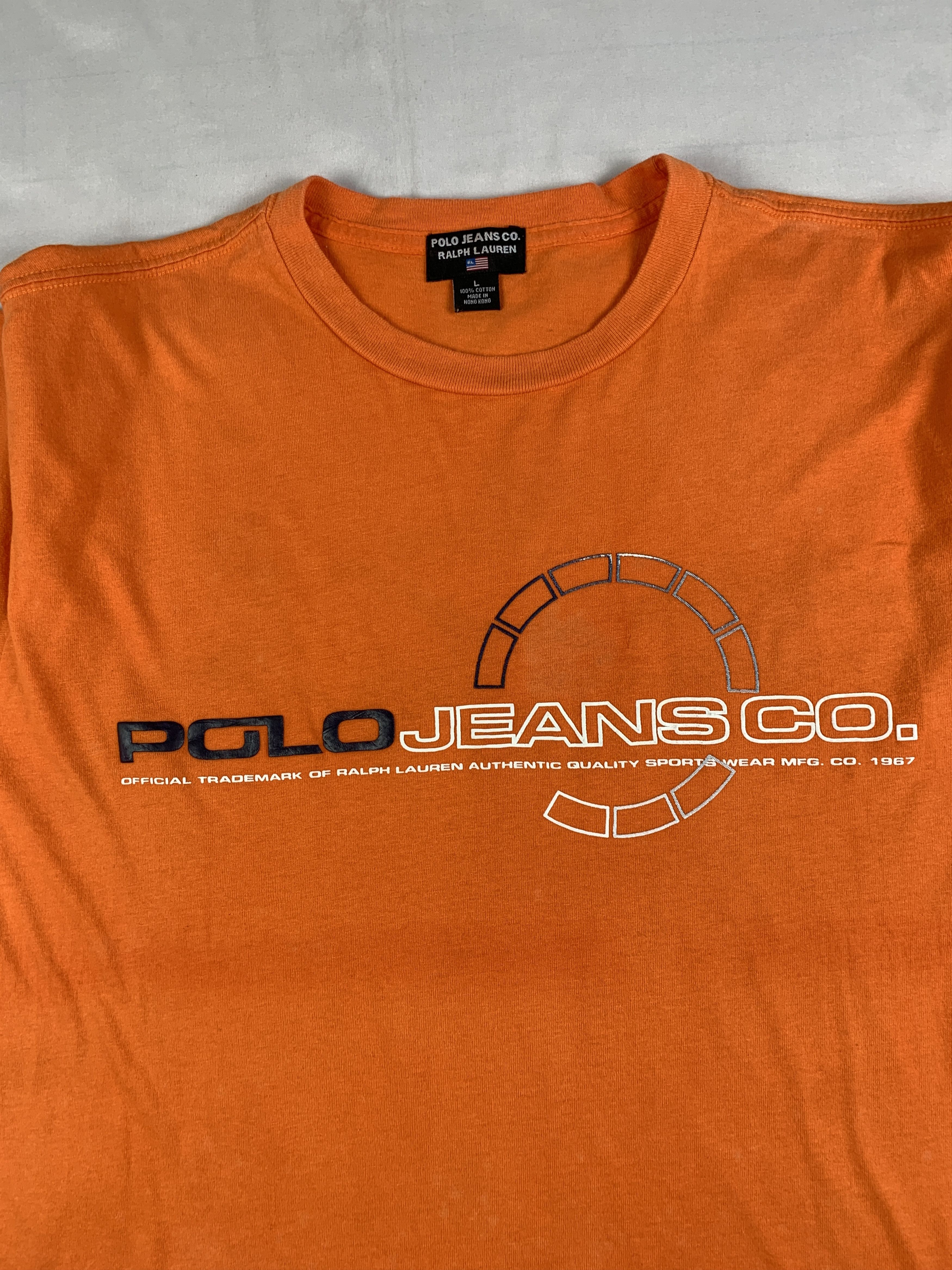 Polo Ralph Lauren Polo Jeans Co by Ralph Lauren Orange Surf Graphic Tee (L) Size US L / EU 52-54 / 3 - 6 Thumbnail