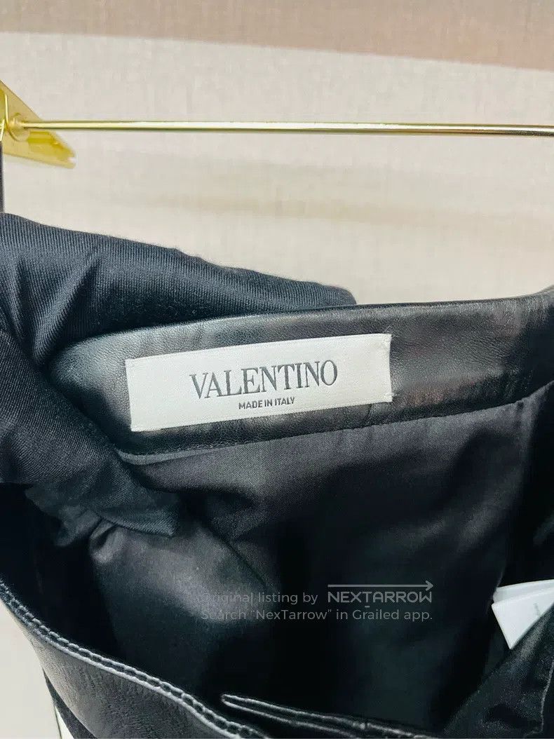 Valentino Valentino Black and white A-line leather skirt Size XS / US 0-2 / IT 36-38 - 3 Thumbnail