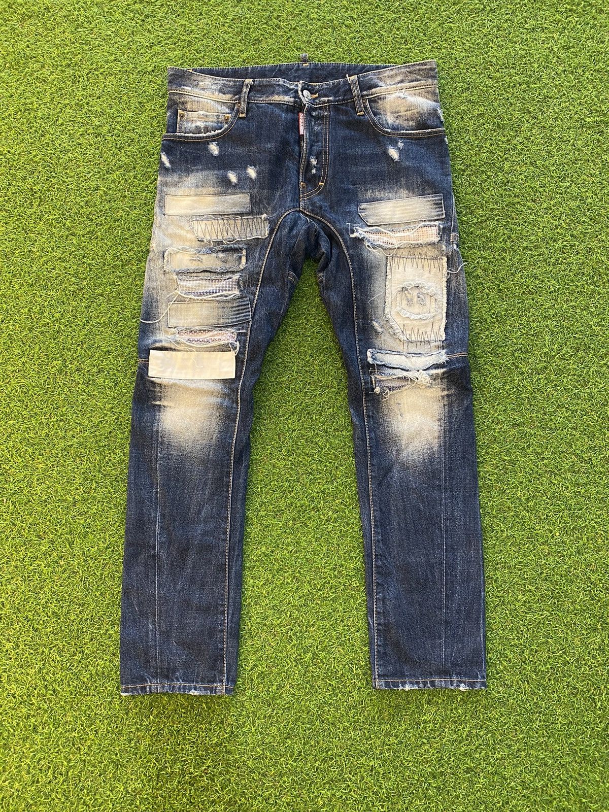 image of Dsquared2 Dsquared 2 Ripped Jeans in Blue, Men's (Size 32)