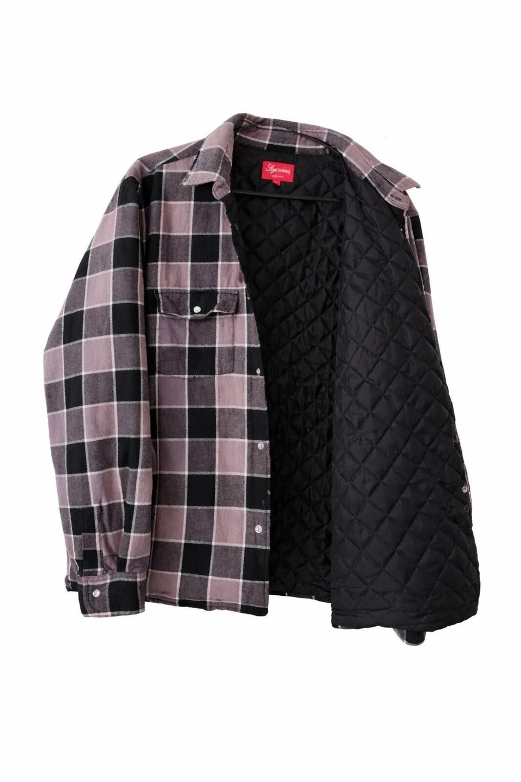 Supreme FW18 Supreme Quilted Faded Plaid Shirt Black Size L | Grailed