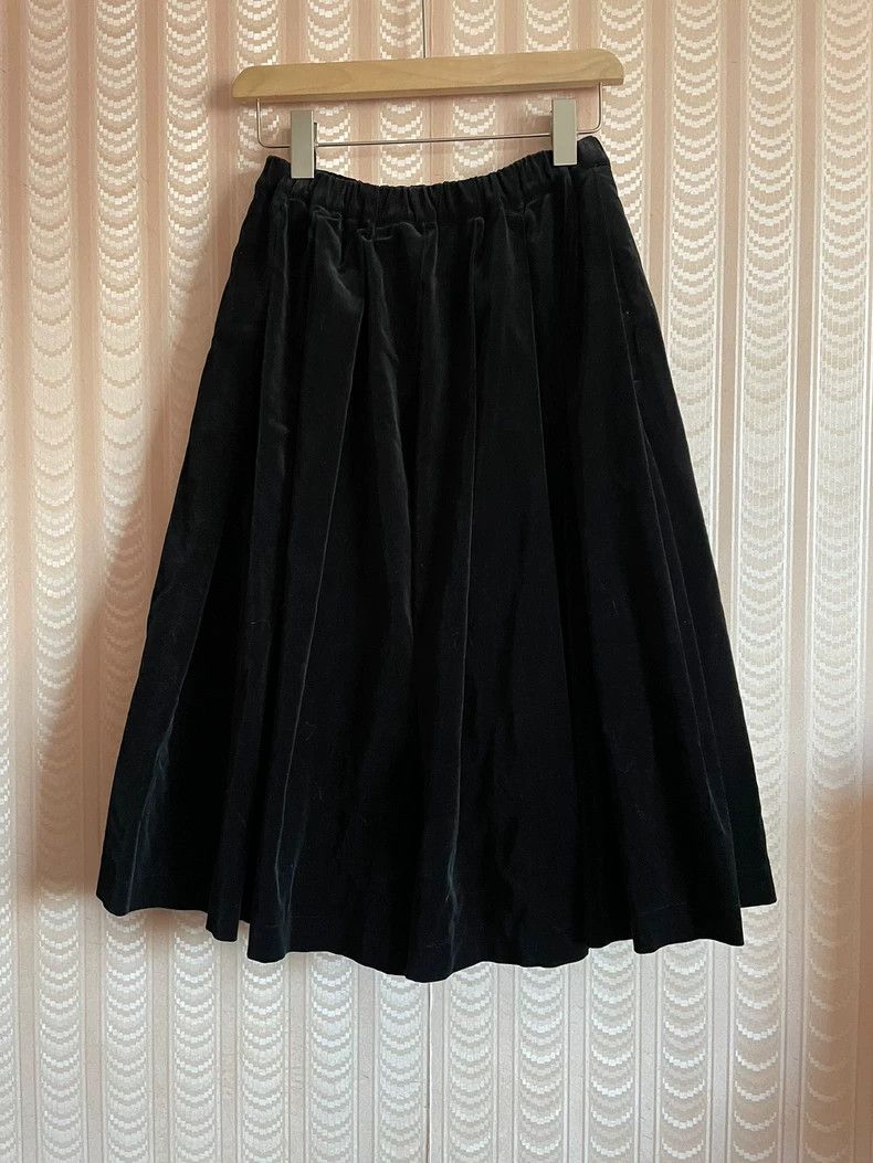Comme des Garcons Comme Des Garcons size M Black velvet pleated skirt long s Size 24" / US 00 / IT 34 - 3 Thumbnail