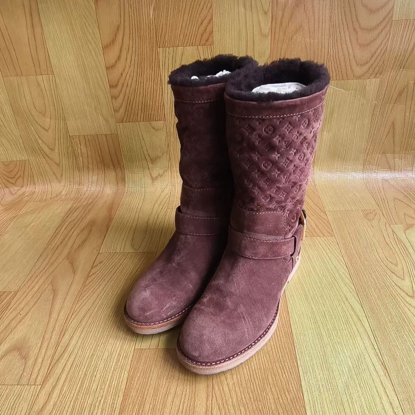 Louis Vuitton Louis Vuitton Brown Monogram Knee-High Boots Size US 5 / IT 35 - 1 Thumbnail