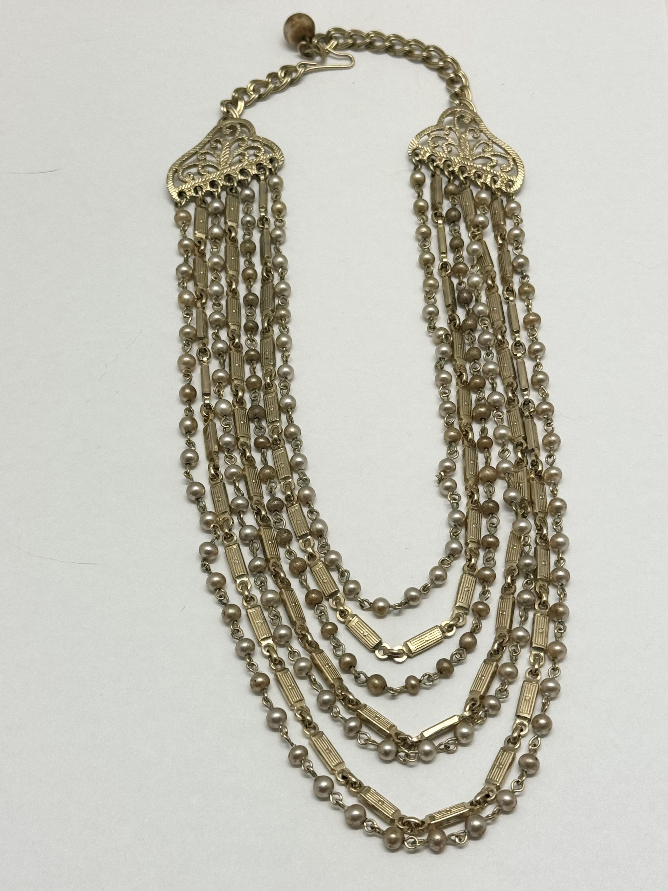 Vintage Vintage pearl multi chain collar necklace Size ONE SIZE - 3 Thumbnail