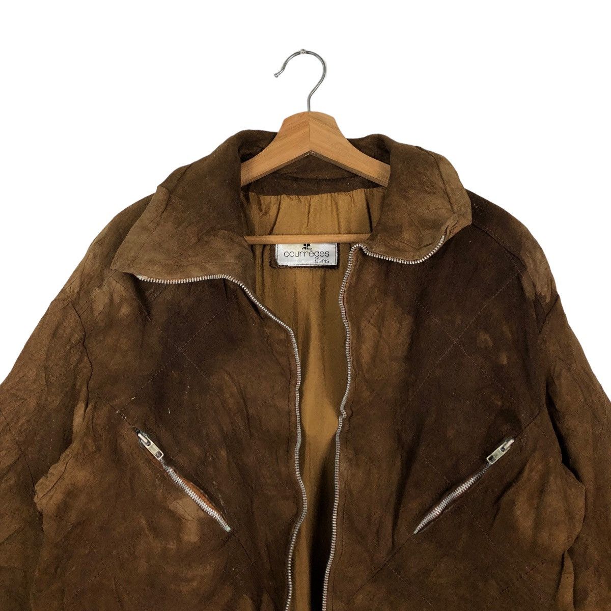 Genuine Leather VINTAGE GENUINE LEATHER JACKET COURREGES PARIS ISSEY MIYAKE Size US M / EU 48-50 / 2 - 3 Thumbnail