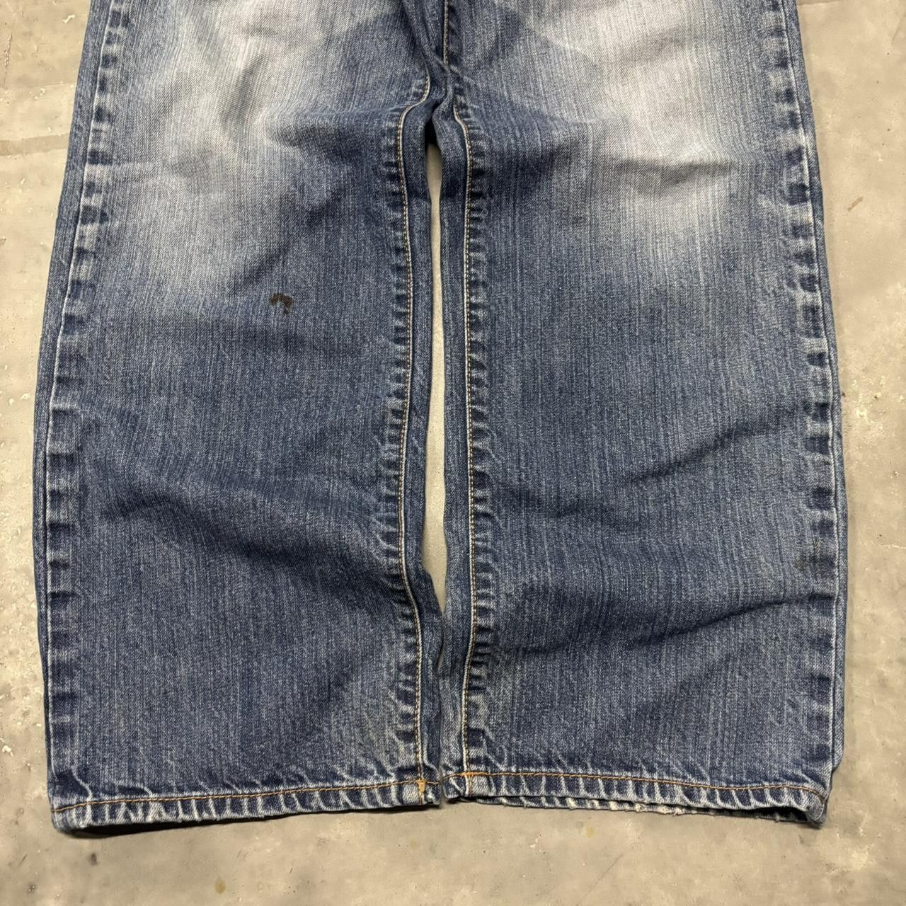 Japanese Brand × Vintage Crazy Vintage Y2K/2000s Grunge Faded Dark Wash Denim Jeans! Size US 36 / EU 52 - 6 Thumbnail