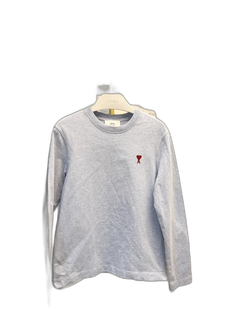 AMI Ami Long Sleeve T-shirt with Heart Logo-yf Size US XS / EU 42 / 0 - 1 Thumbnail