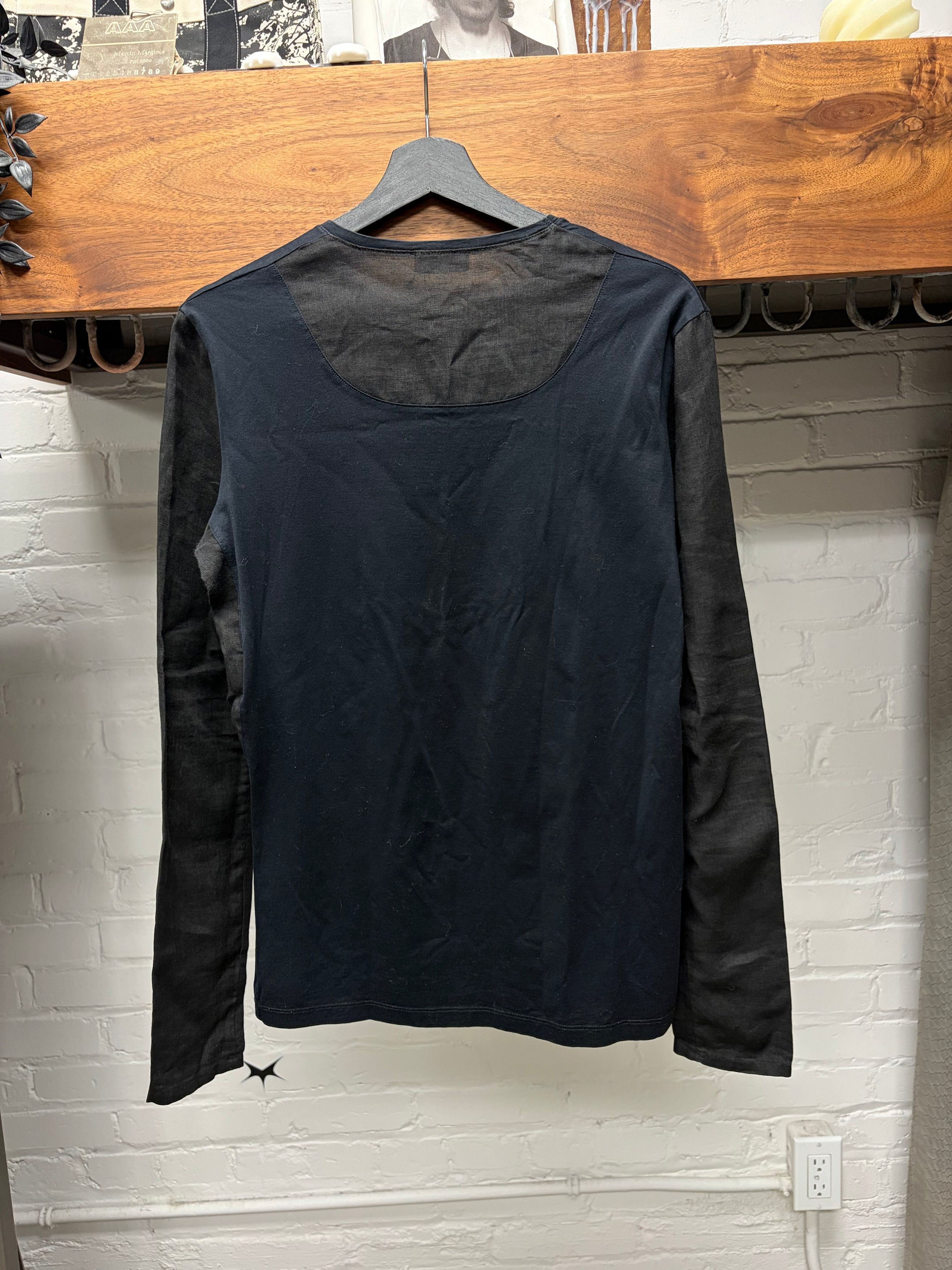 Balenciaga 2009 Balenciaga by Nicholas Ghesquiere ‘Smoke’ Graphic Black Long Sleeve Shirt Size US XS / EU 42 / 0 - 5 Thumbnail