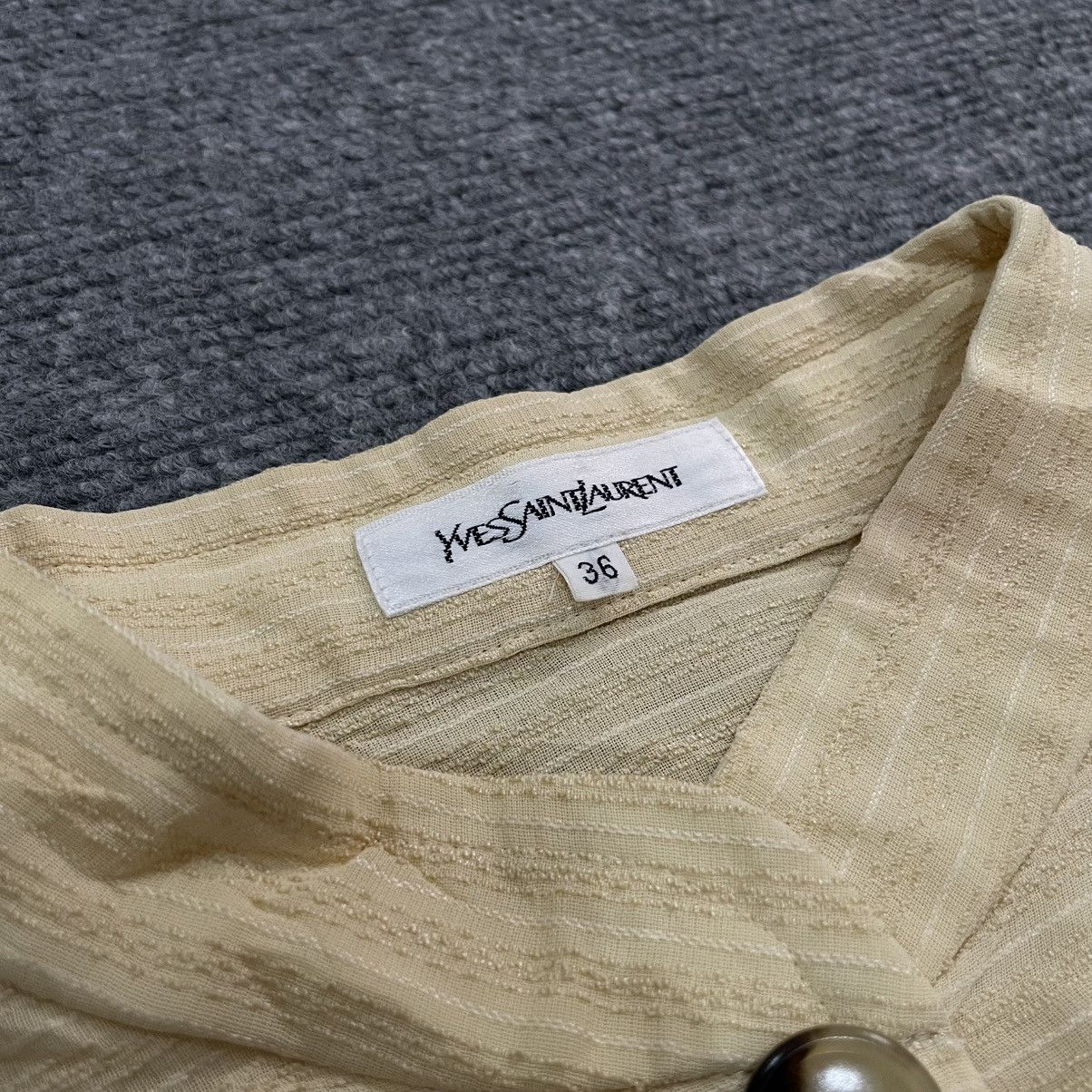 Yves Saint Laurent YSL Yves Saint Laurent Button Up Dress Shirt Streetwear Size XS / US 0-2 / IT 36-38 - 4 Thumbnail