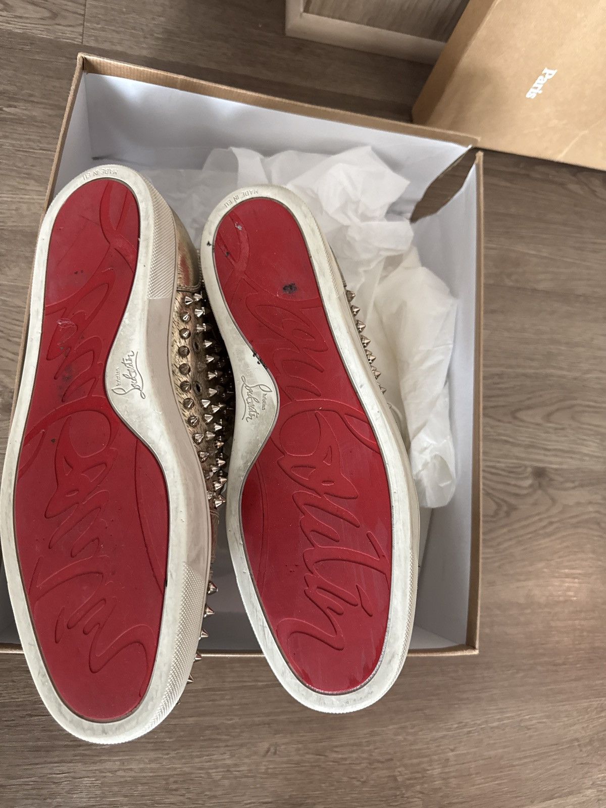 Christian Louboutin Louis flat laminato spikes Size US 12 / EU 45 - 7 Thumbnail