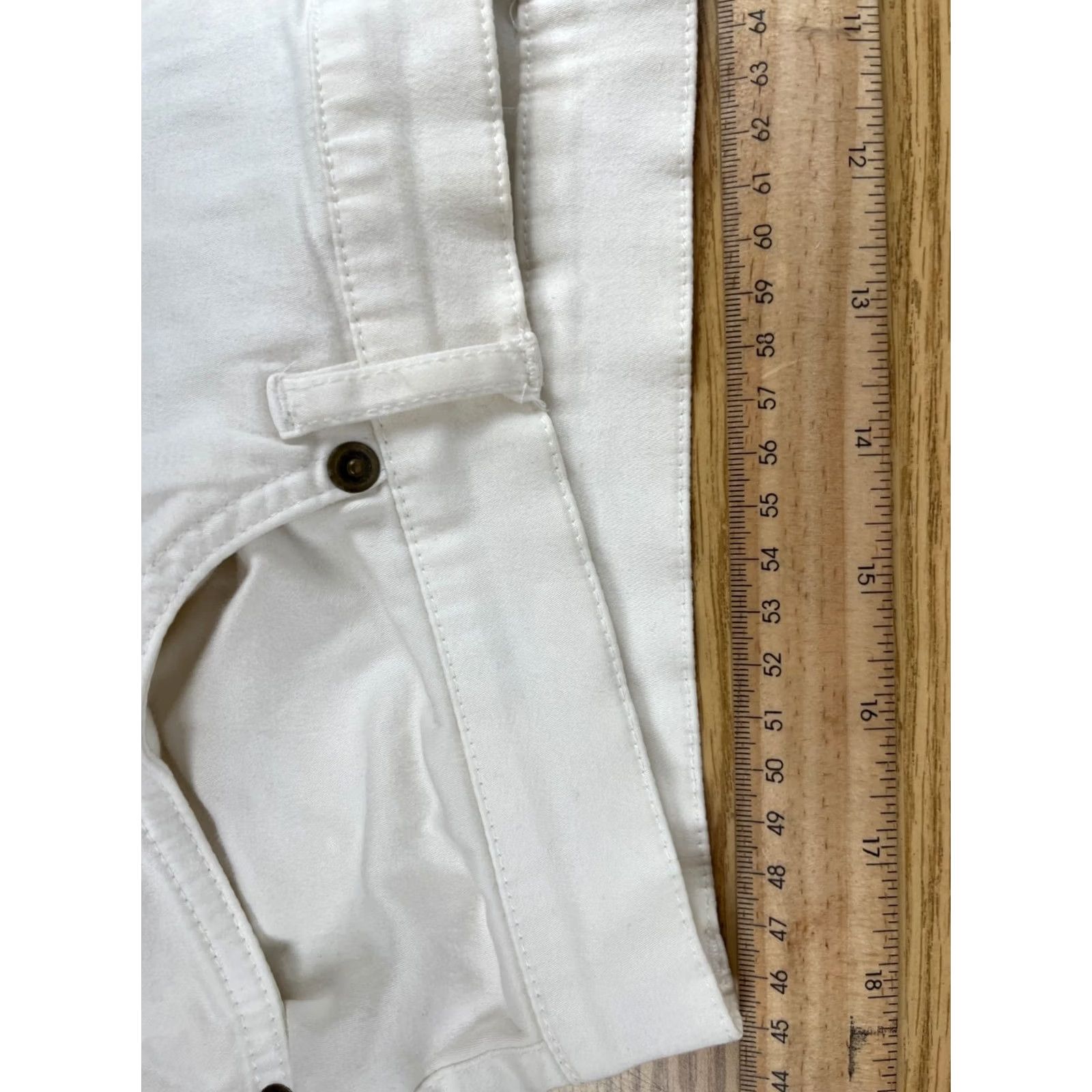 Talbots Talbots Jeans Womens 18W White Cotton Blend Zip Fly Button Front Five Pockets Size 40" / US 18 - 6 Thumbnail