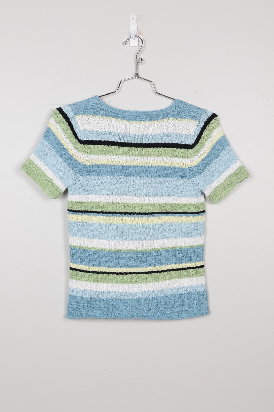 M+Rc Noir 00's Nomi Texture Stripe T-Shirt Size S / US 4 / IT 40 - 2 Thumbnail