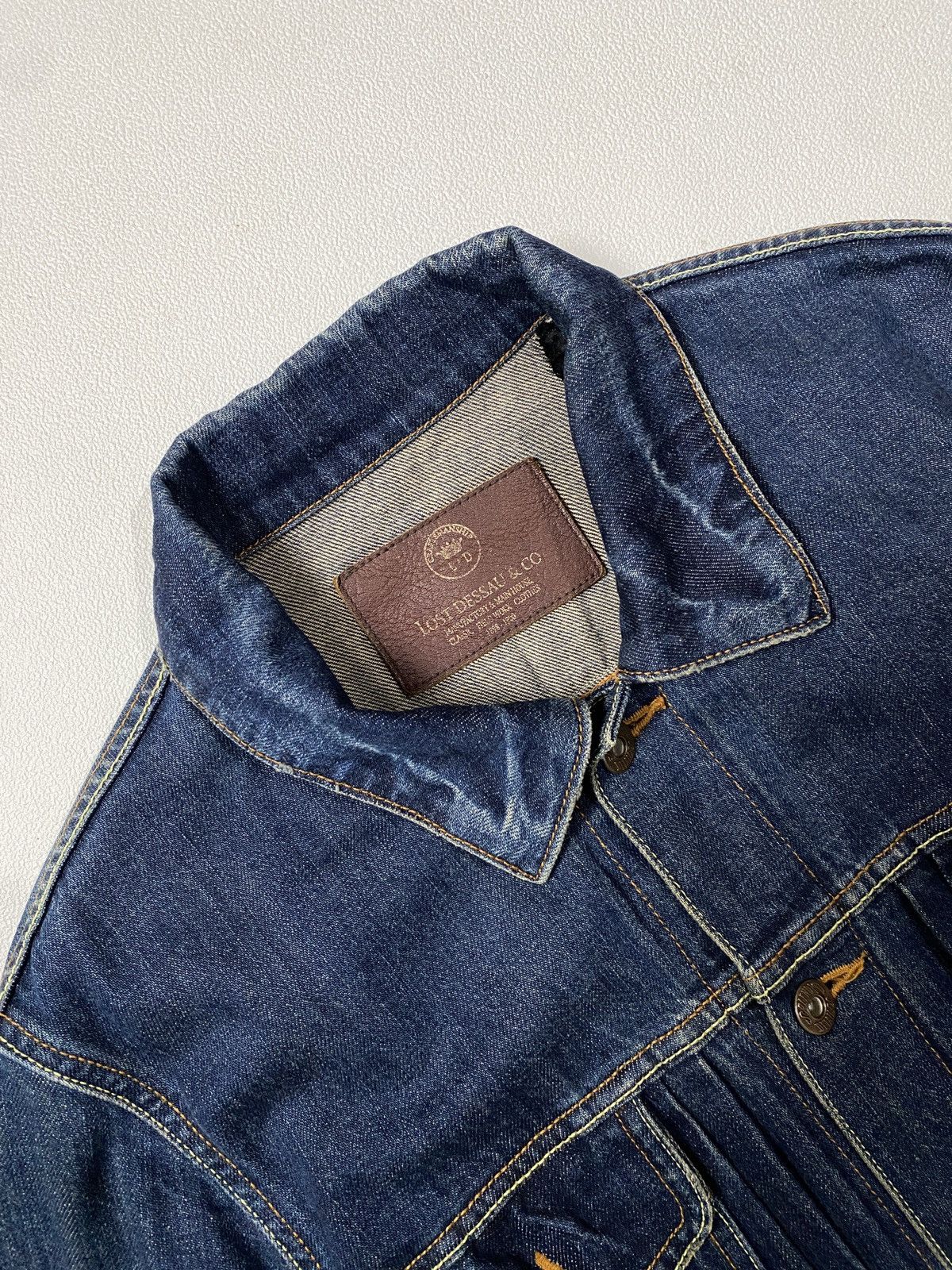 Japanese Brand Field Denim Jacket Selvedge LOST DESSAU Made in Japan Size US M / EU 48-50 / 2 - 8 Thumbnail