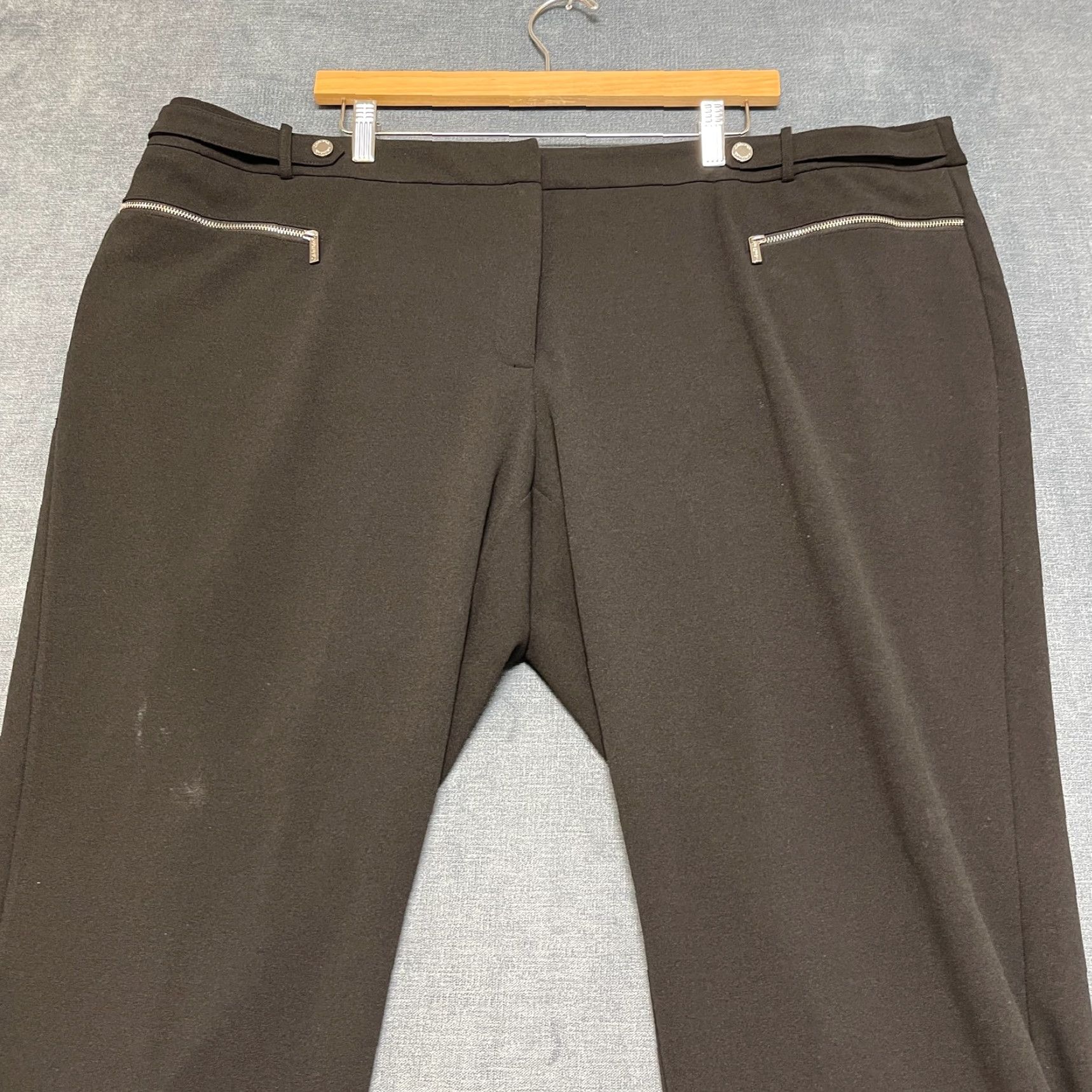 Calvin Klein Calvin Klein Gray Ankle Pants Womens 22W Plus High Rise Straight Leg Outdoor Casual Seasonal Modern Size 40" / US 18 - 4 Thumbnail