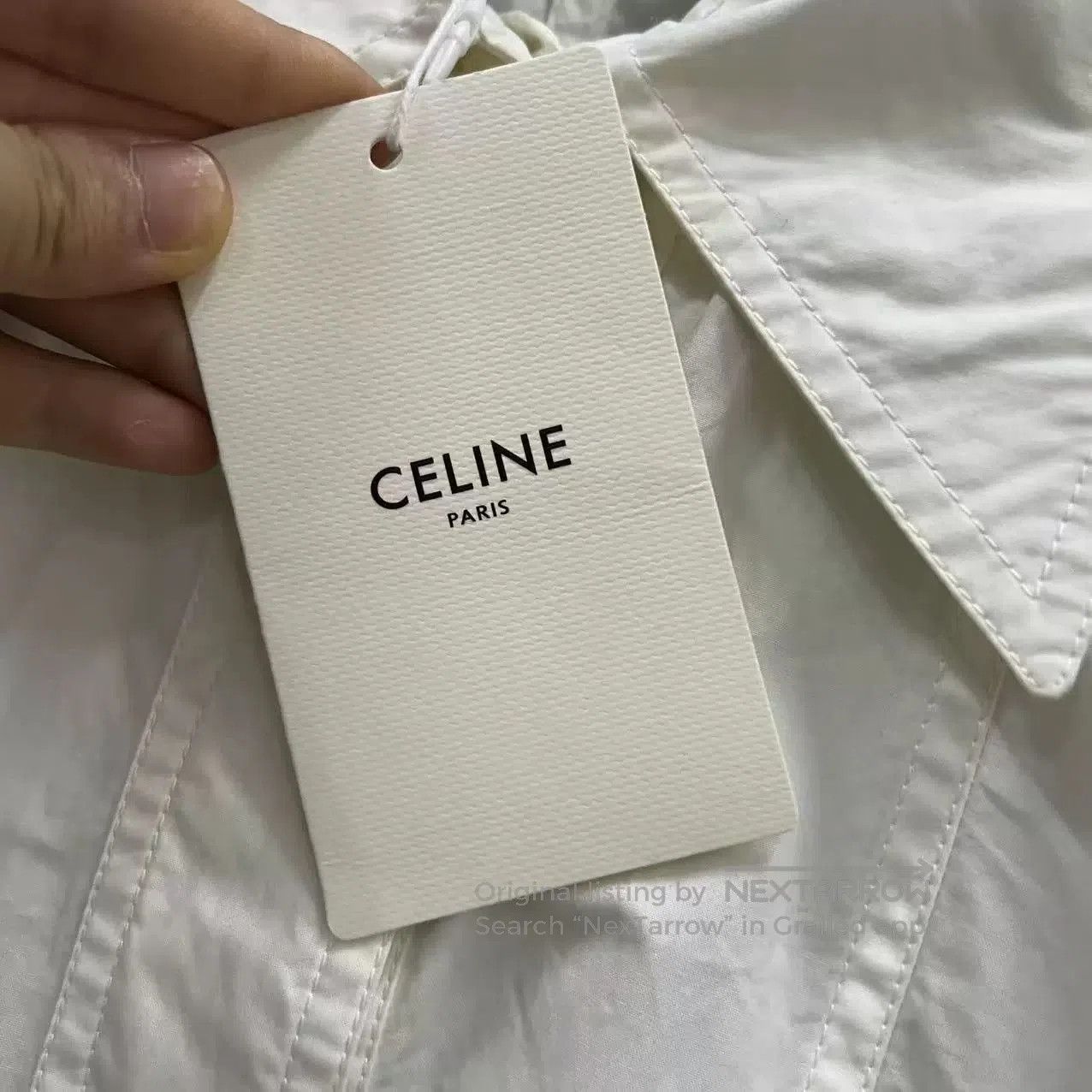 Celine CELINE White Short-Sleeve Shirt. Size XXS / US 00 / IT 34 - 6 Thumbnail