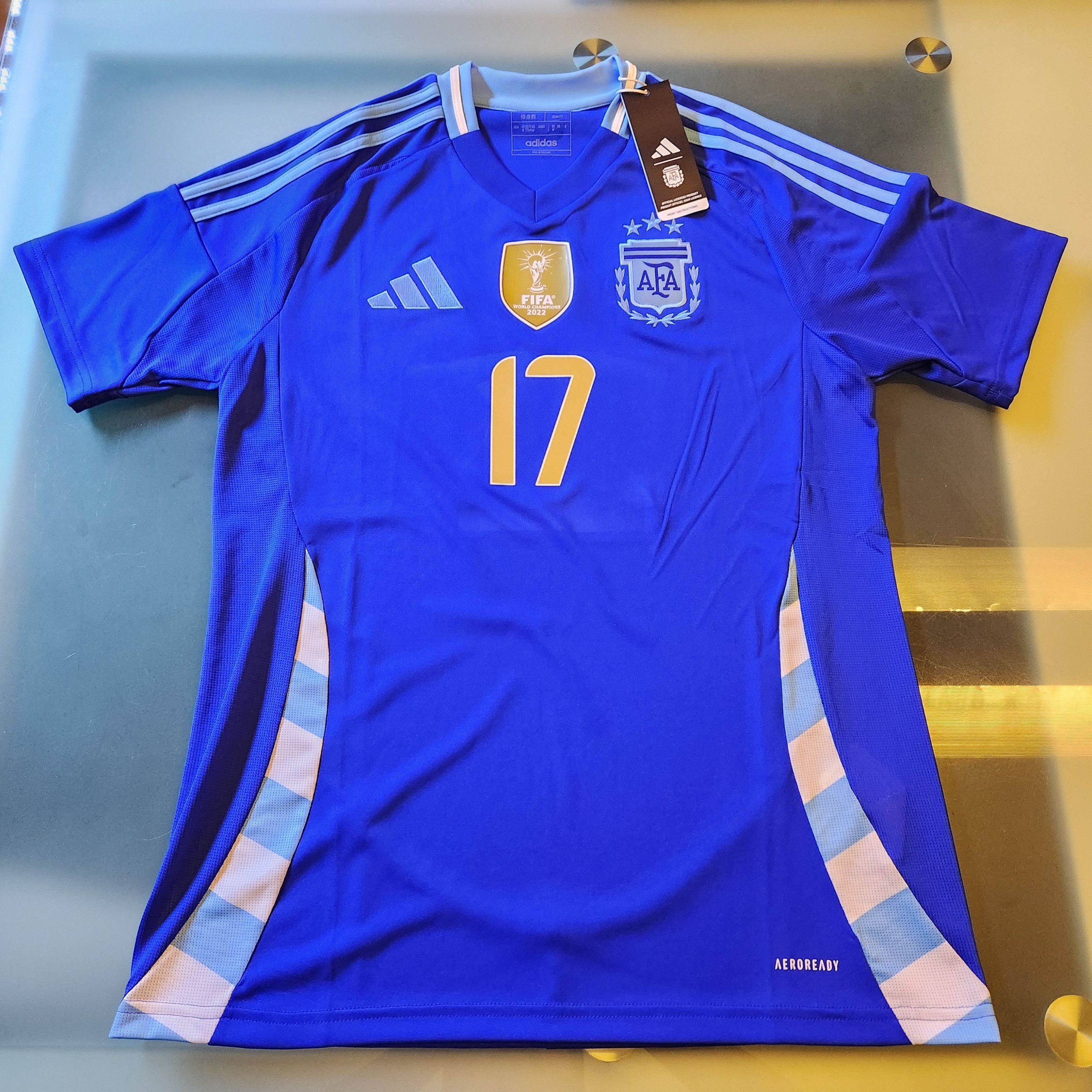 Adidas Authentic Argentina GARNACHO 2024-2025 24/25 Away Jersey Kit Size US M / EU 48-50 / 2 - 2 Thumbnail