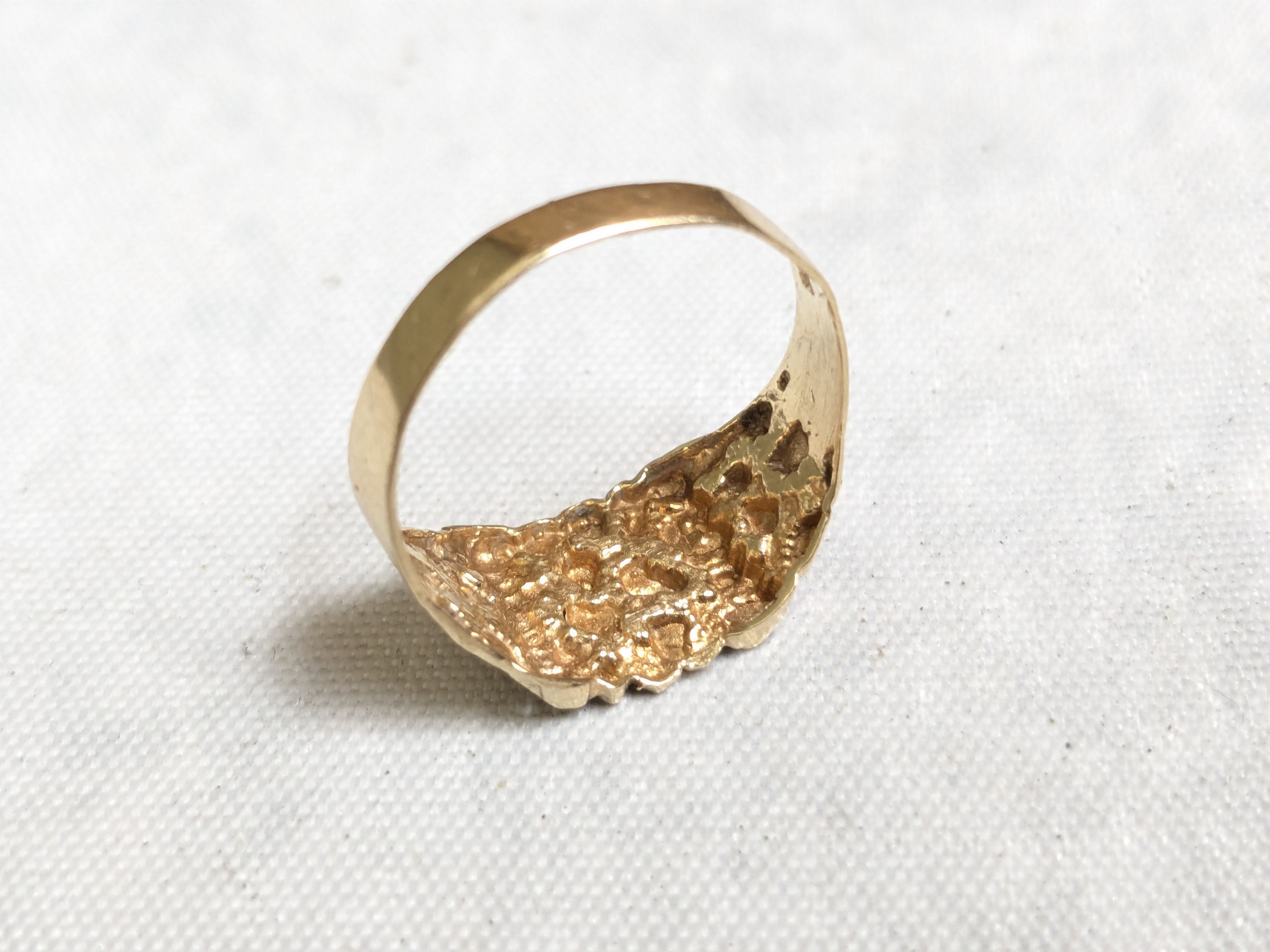 Jewelry Vintage 10k Yellow Gold Nugget Ring Size 8.75 Size ONE SIZE - 8 Thumbnail