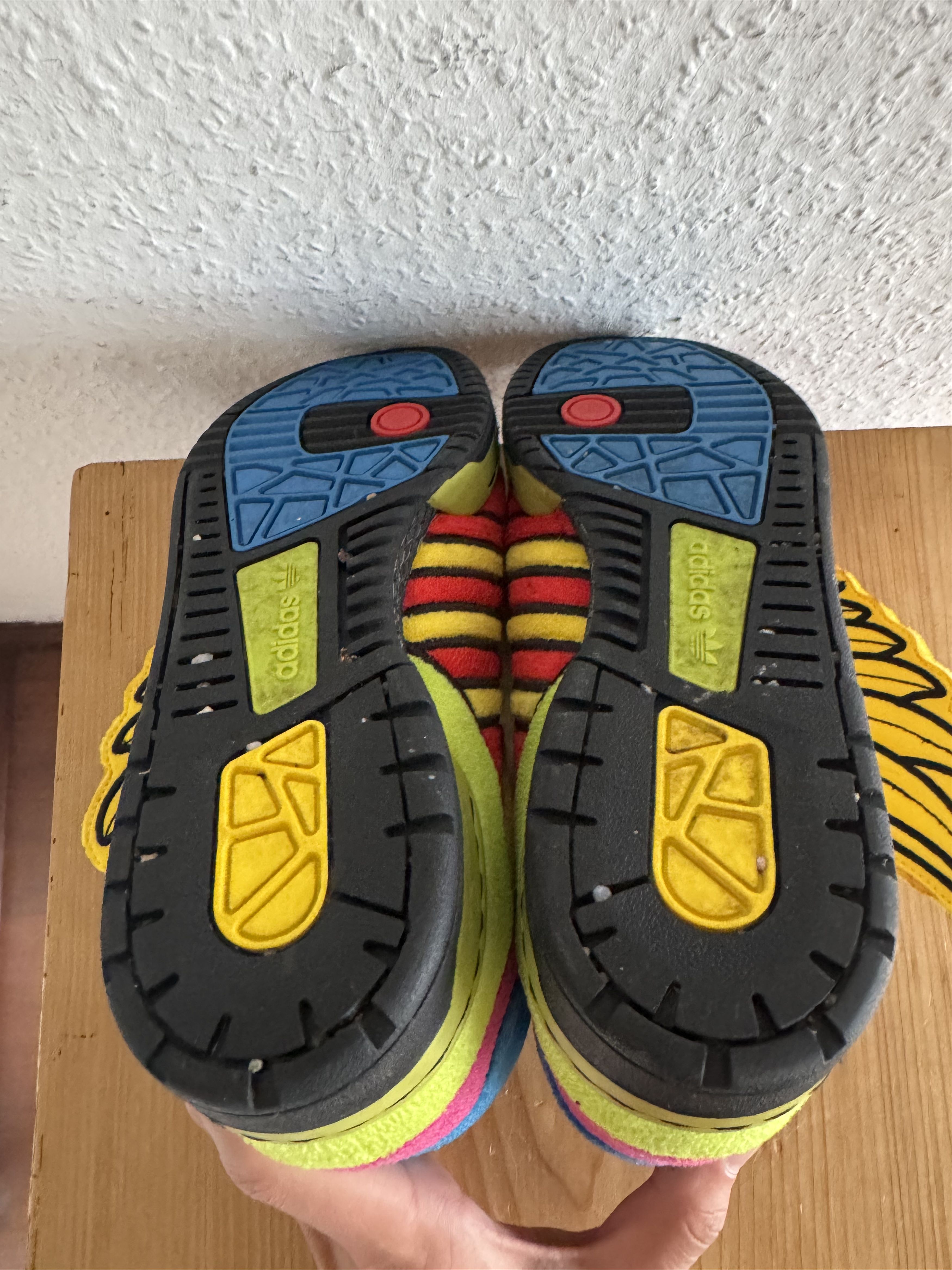 Adidas × Jeremy Scott Winged Rainbow Fleece Sneakers Size US 7.5 / EU 40-41 - 13 Thumbnail
