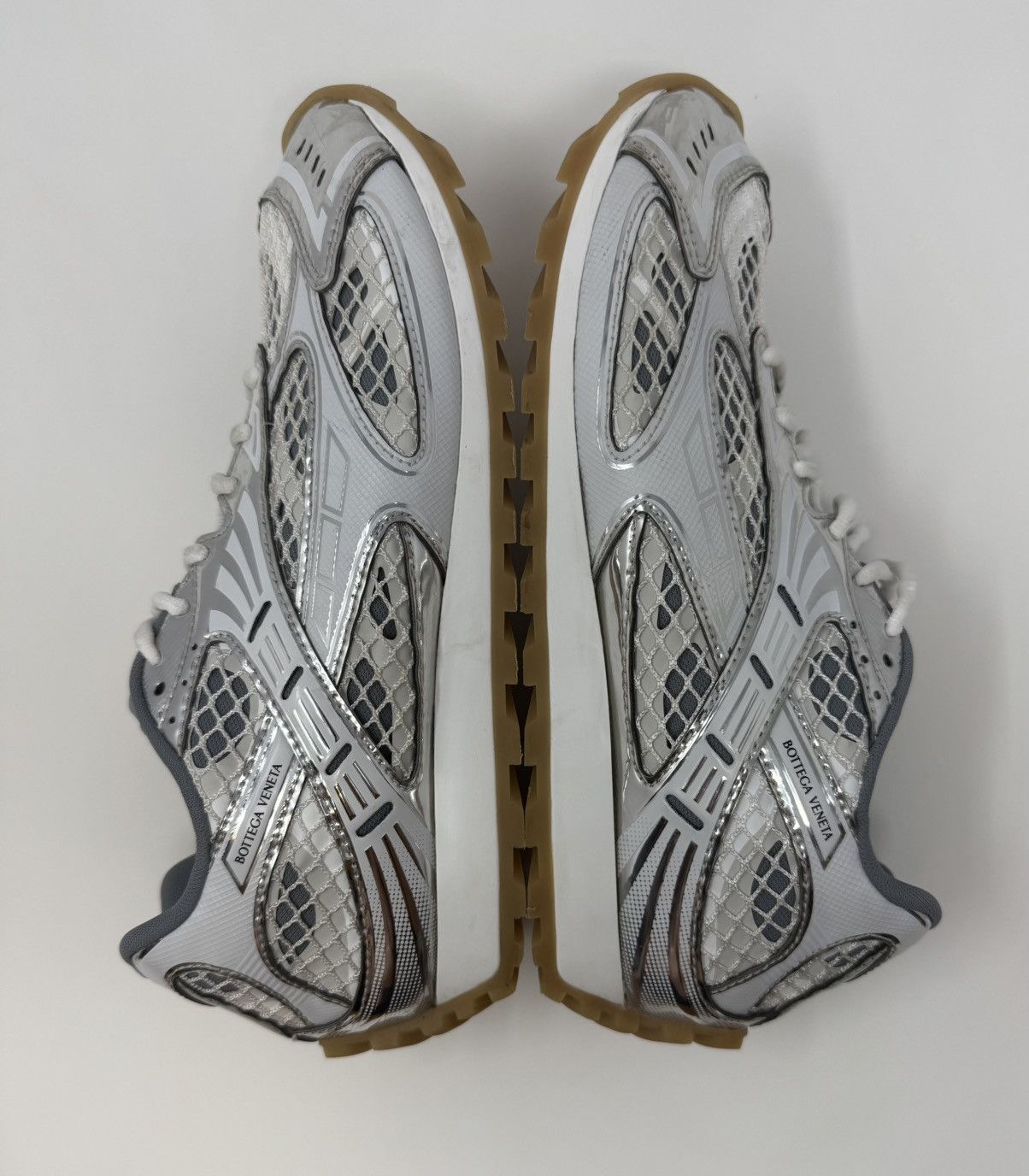 Bottega Veneta Bottega Veneta Orbit Sneaker White/Silver Size US 9 / EU 42 - 3 Thumbnail